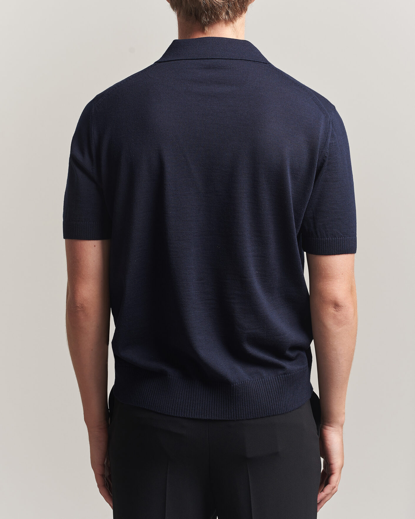 Hombres | Polos | BOSS BLACK | Lantoni Knitted Polo Dark Blue