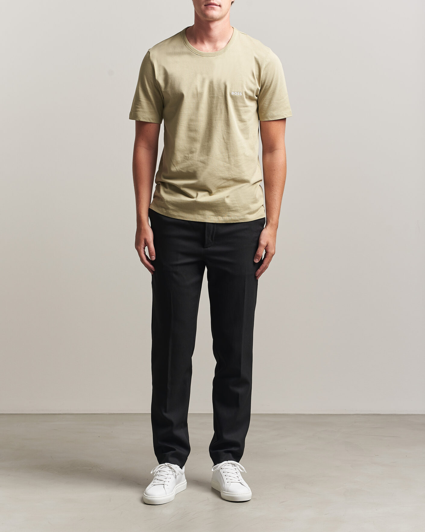 Hombres | Camisetas | BOSS BLACK | 3-Pack Crew Neck T-Shirt Green/Beige/White