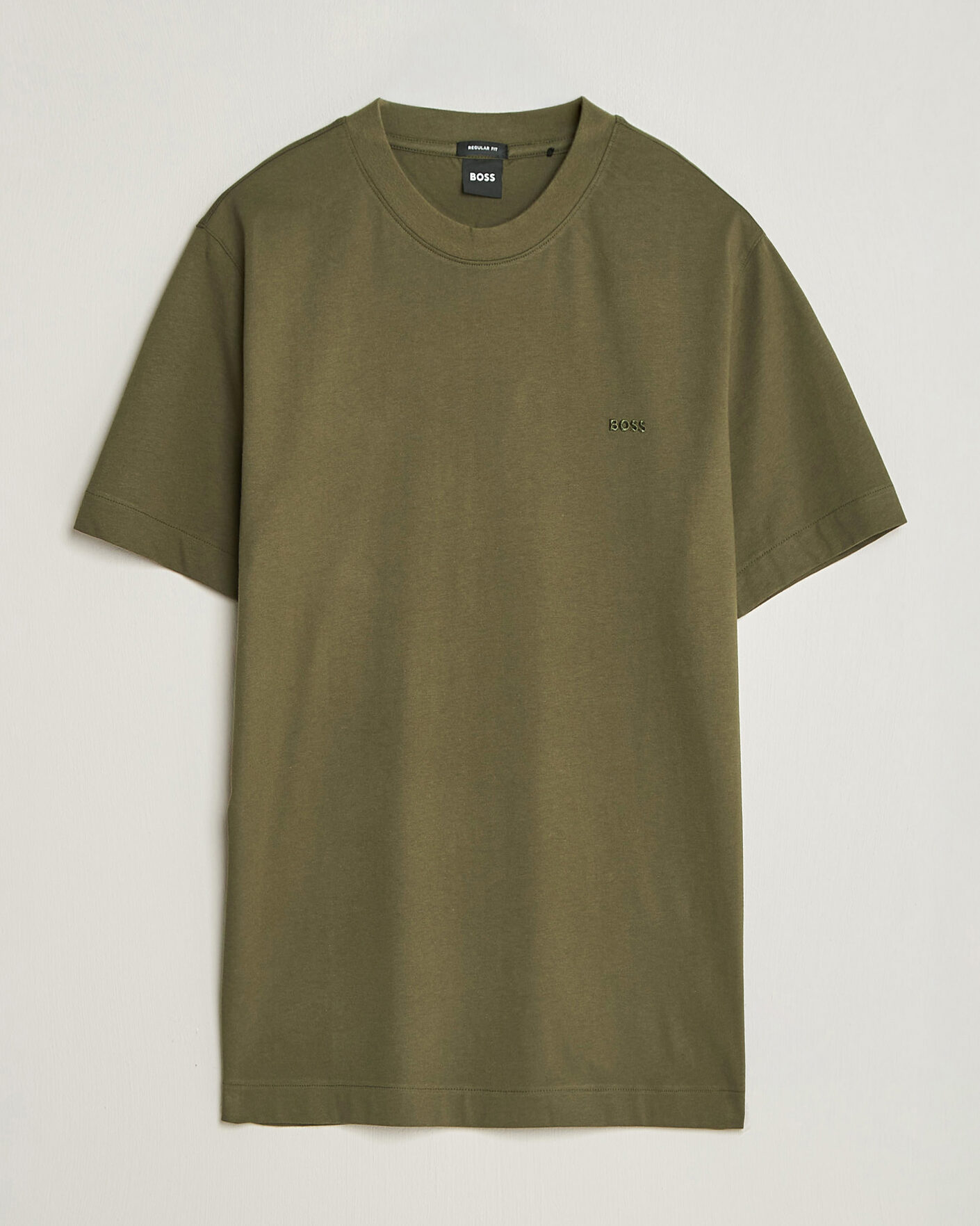 Hombres | Camisetas | BOSS BLACK | Thompson Crew Neck T-Shirt Open Green