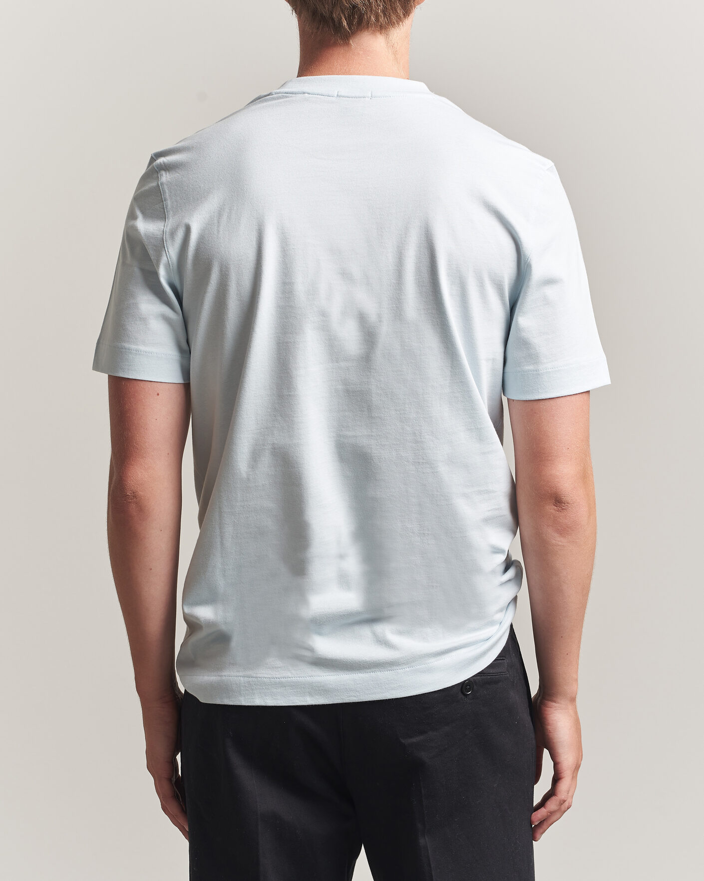 Hombres | Camisetas | BOSS BLACK | Thompson Crew Neck T-Shirt Open Blue