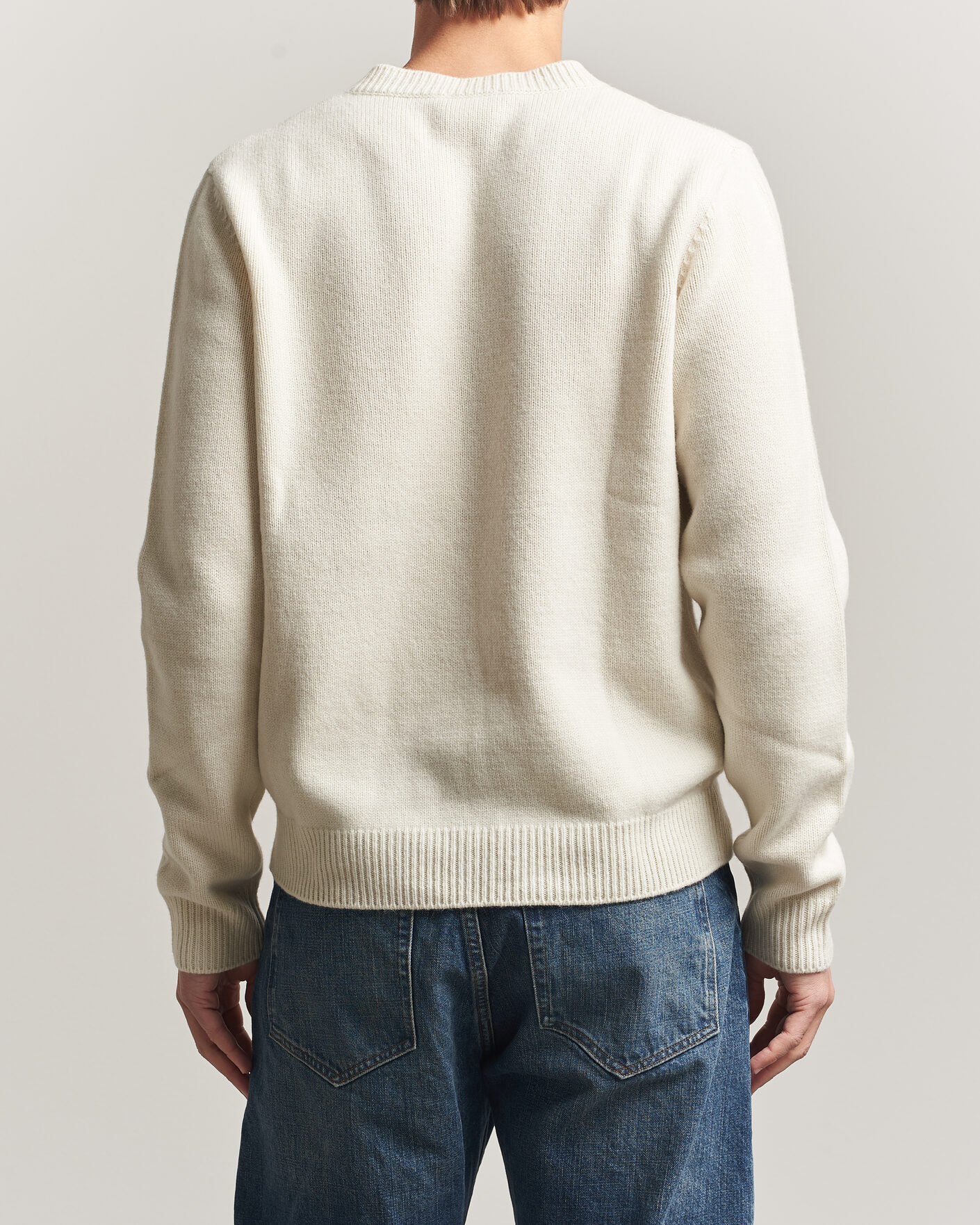 Hombres | Jerséis y prendas de punto | A.P.C. | Edmond Wool Knitted Sweater Ecru