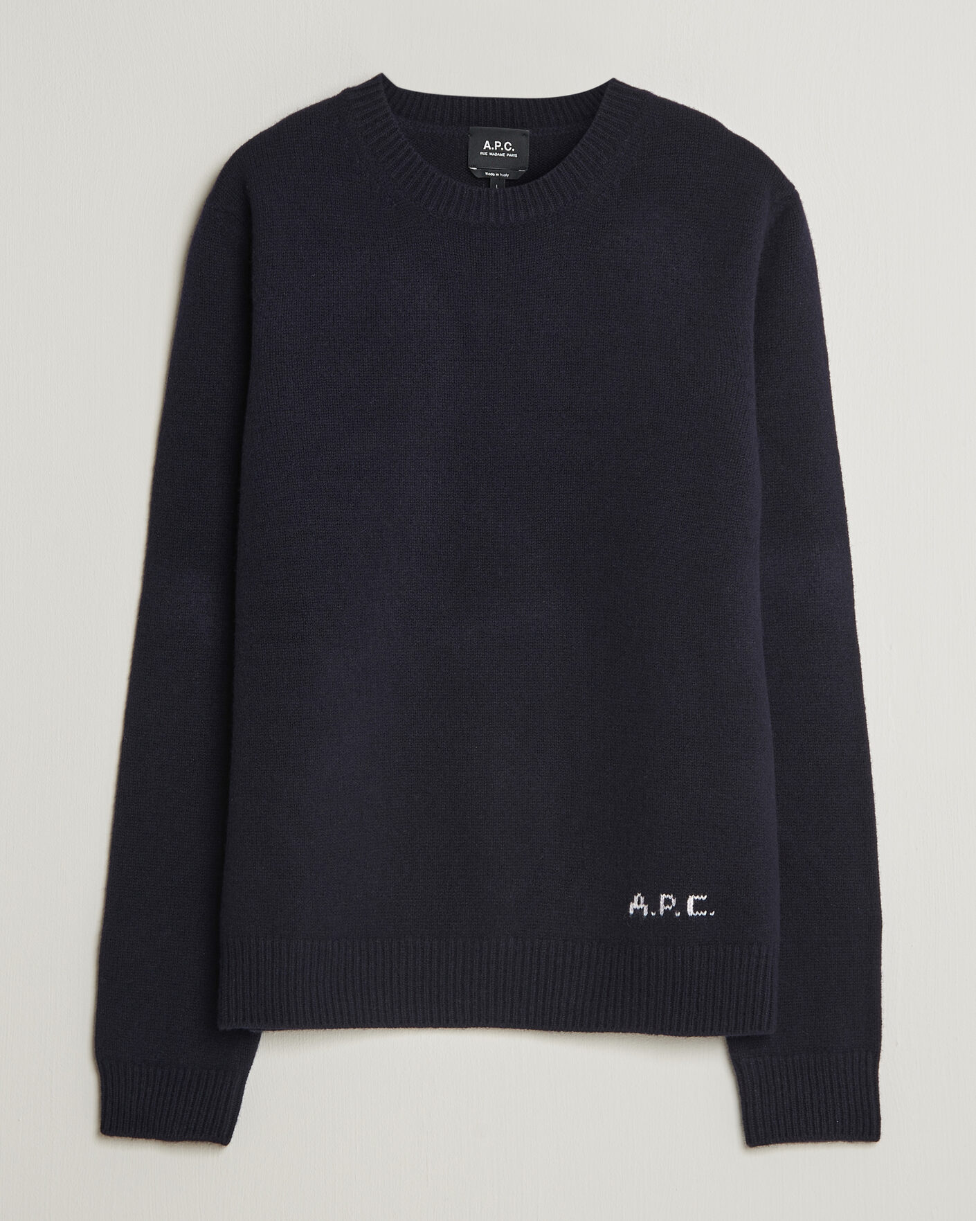 Hombres | Jerséis y prendas de punto | A.P.C. | Edmond Wool Knitted Sweater Dark Navy
