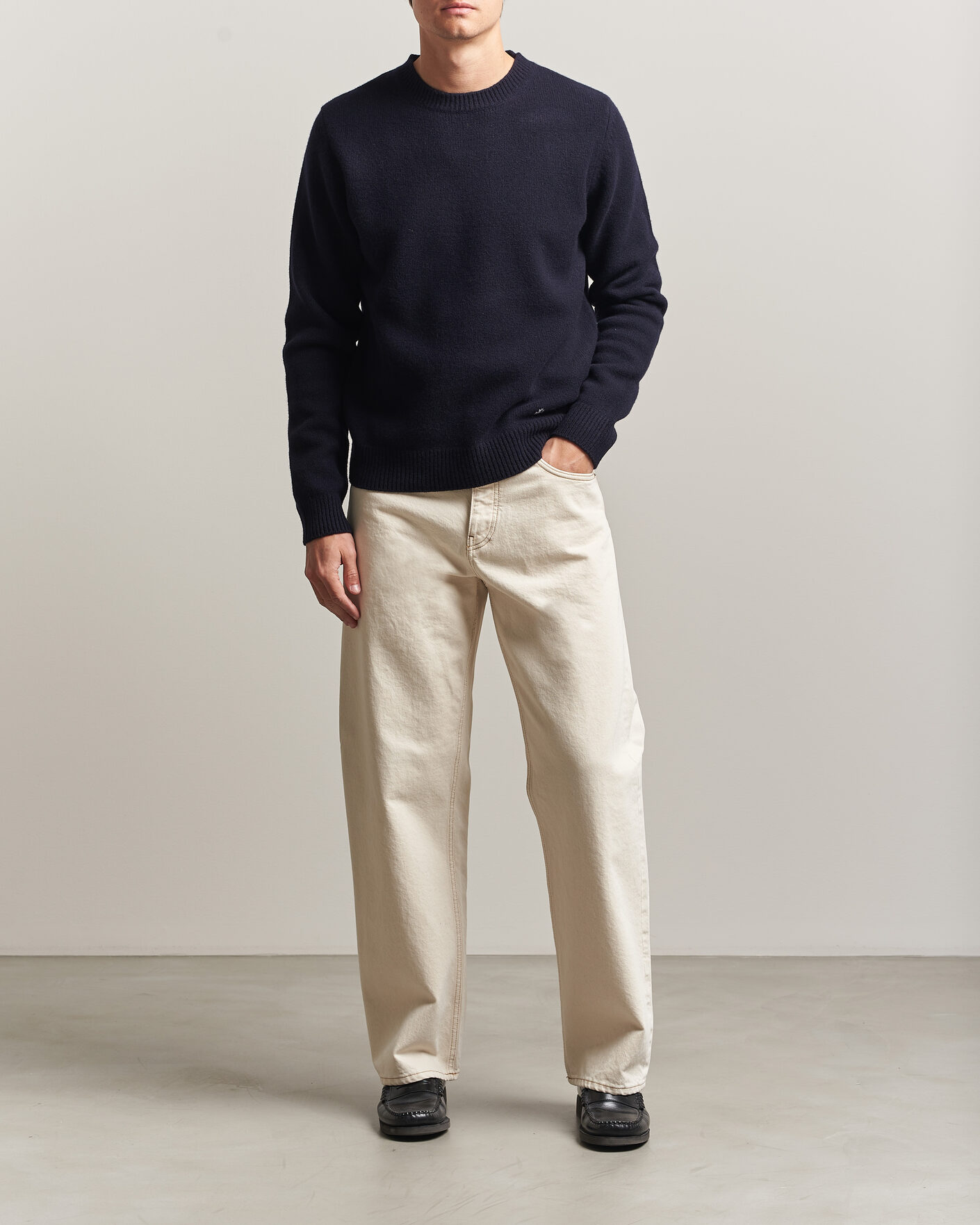 Hombres | Jerséis y prendas de punto | A.P.C. | Edmond Wool Knitted Sweater Dark Navy
