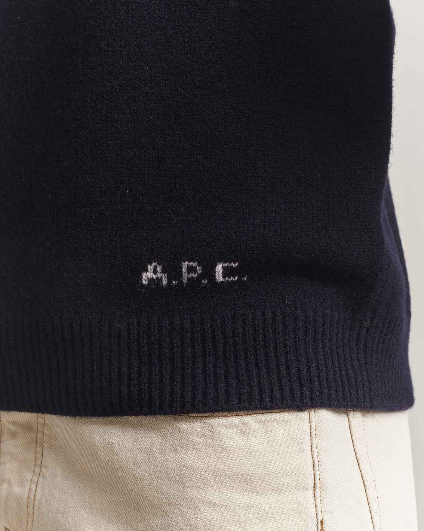 Hombres | Jerséis y prendas de punto | A.P.C. | Edmond Wool Knitted Sweater Dark Navy