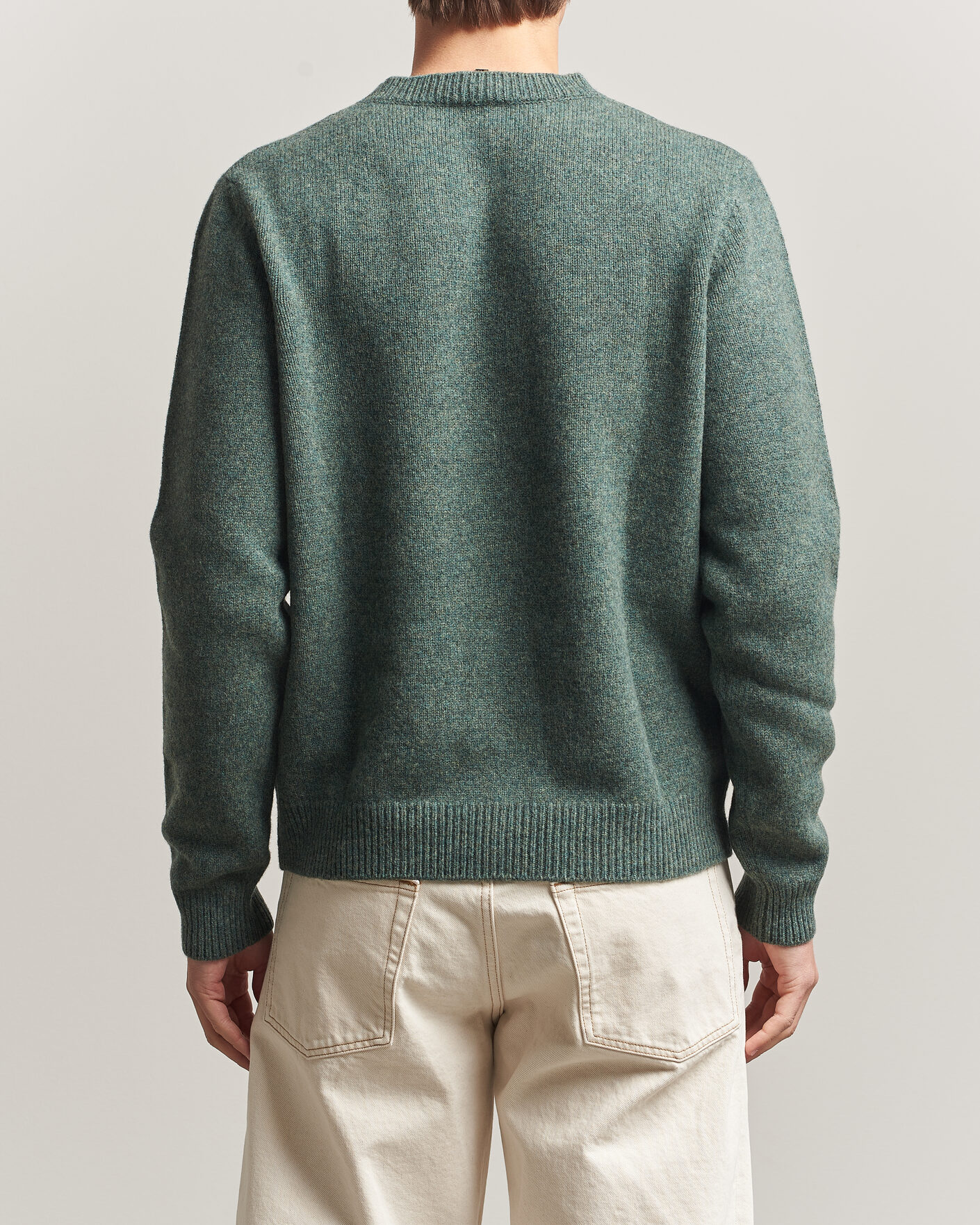 Hombres | Jerséis y prendas de punto | A.P.C. | Edmond Wool Knitted Sweater Green Melange