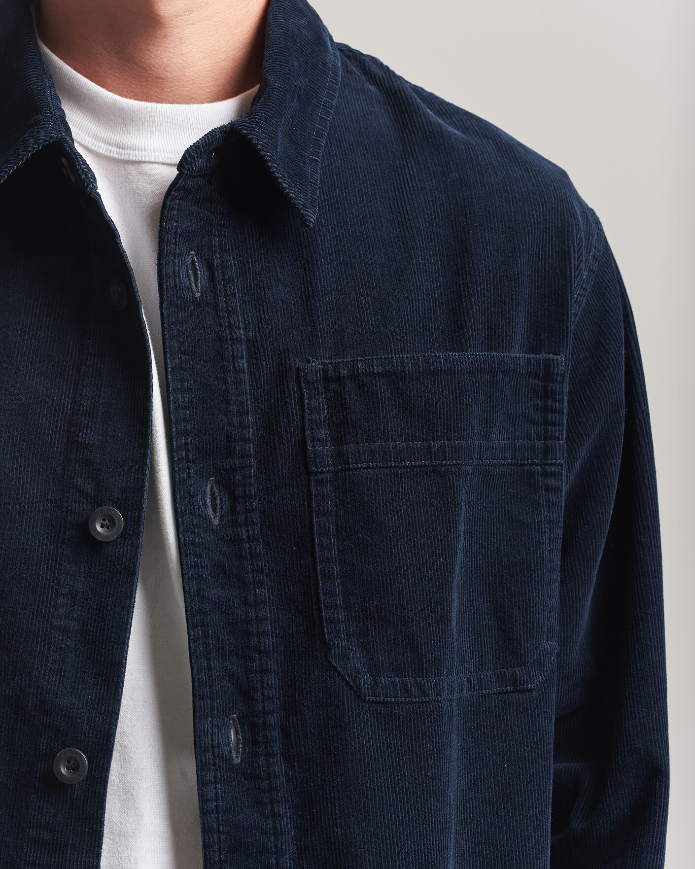 Hombres | Camisas | A.P.C. | Basile Corduroy Overshirt Dark Navy