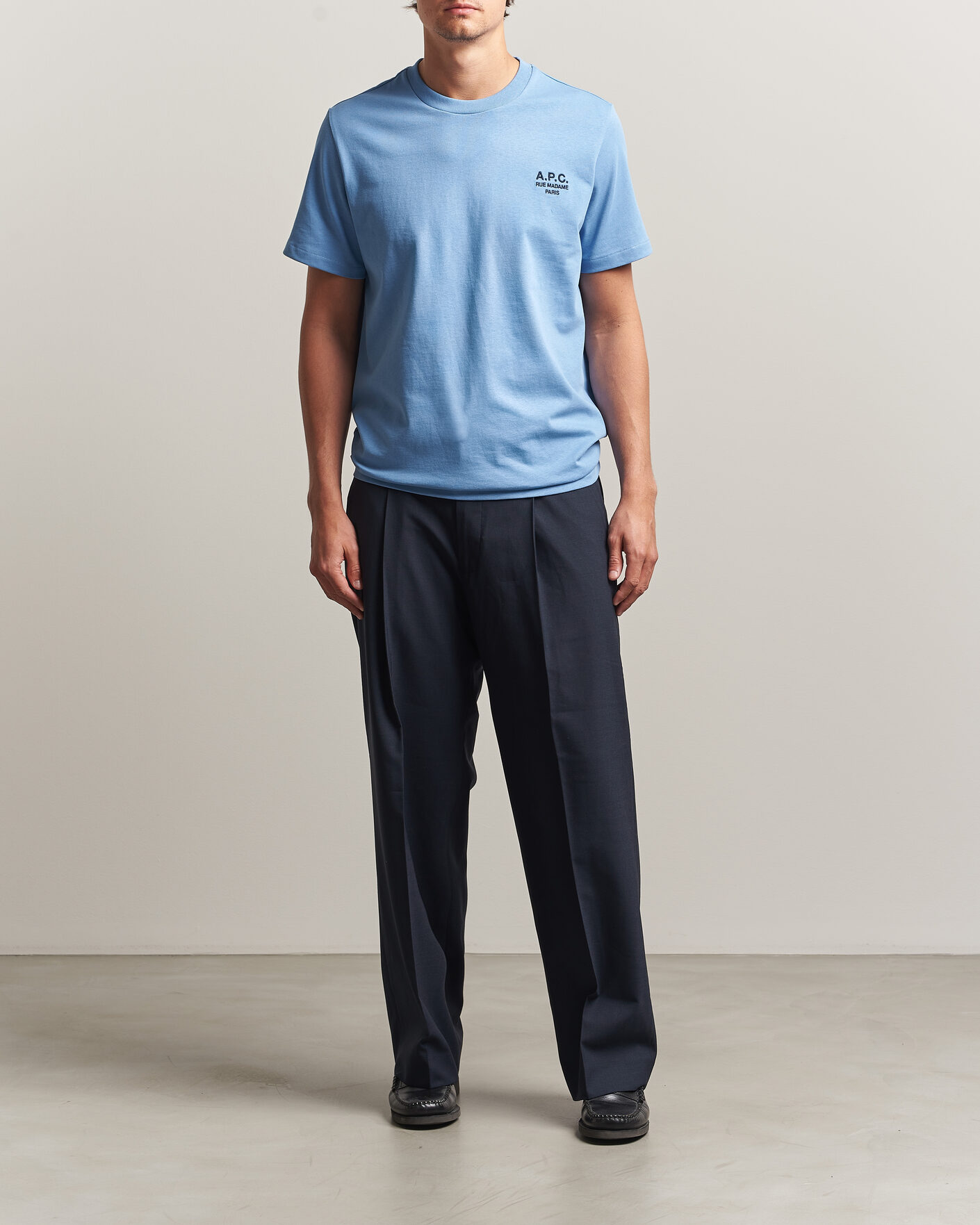 Hombres | Camisetas | A.P.C. | Rue Madame T-Shirt Light Blue