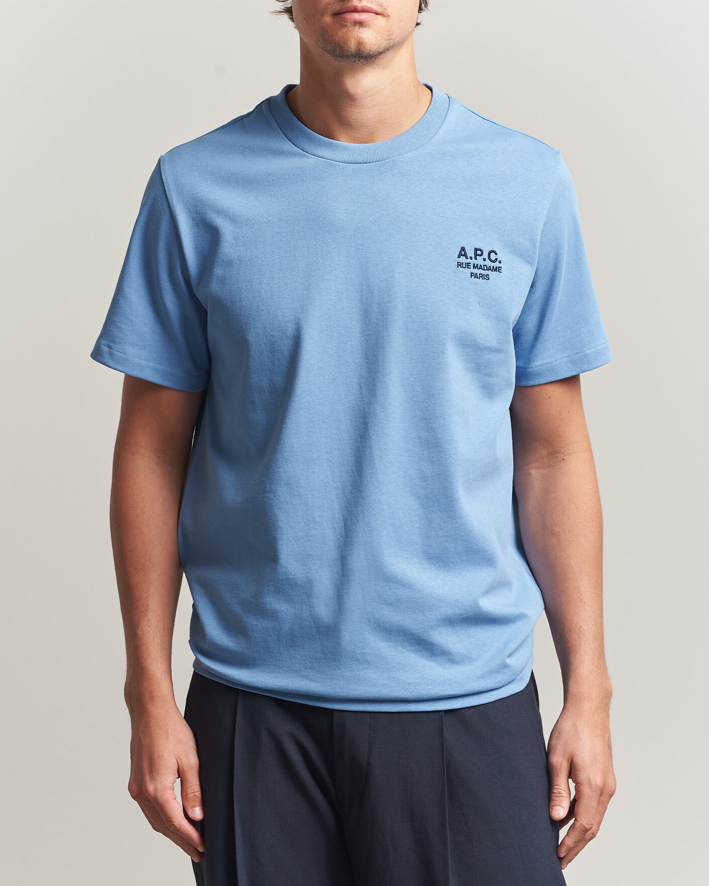Hombres | Camisetas | A.P.C. | Rue Madame T-Shirt Light Blue