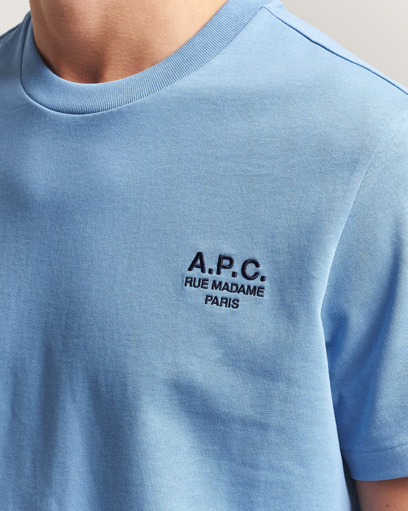 Hombres | Camisetas | A.P.C. | Rue Madame T-Shirt Light Blue