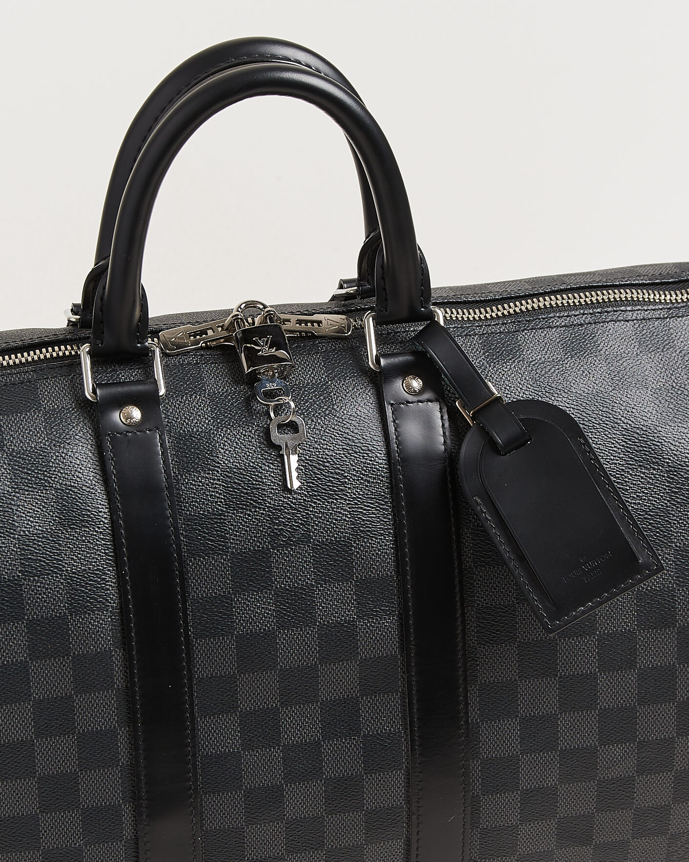 Hombres | Pre-Owned & Vintage Bags | Louis Vuitton Pre-Owned | Keepall Bandouliére 45 Damier Graphite