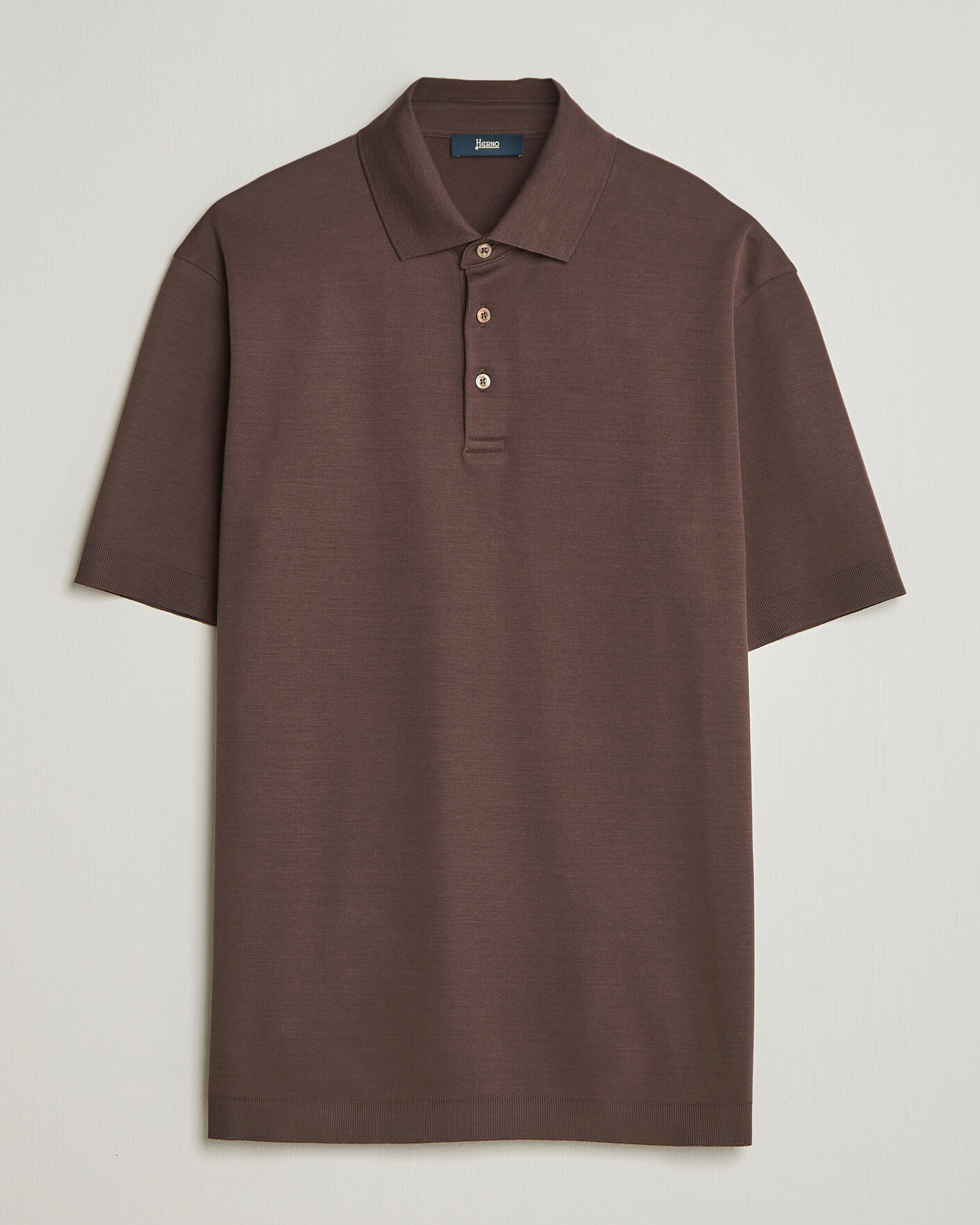 Hombres | Polos | Herno | Micro Piquet Polo Brown
