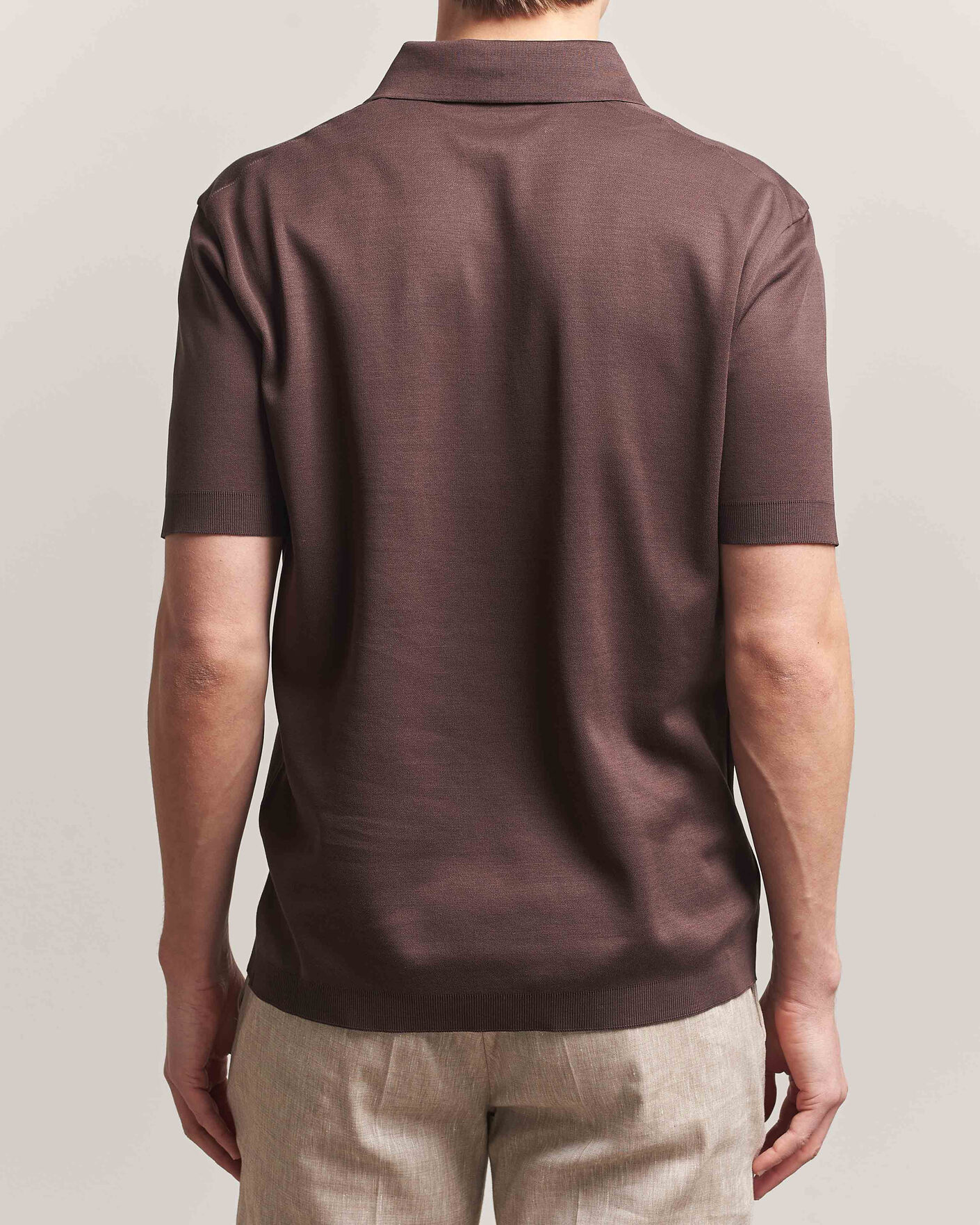 Hombres | Polos | Herno | Micro Piquet Polo Brown