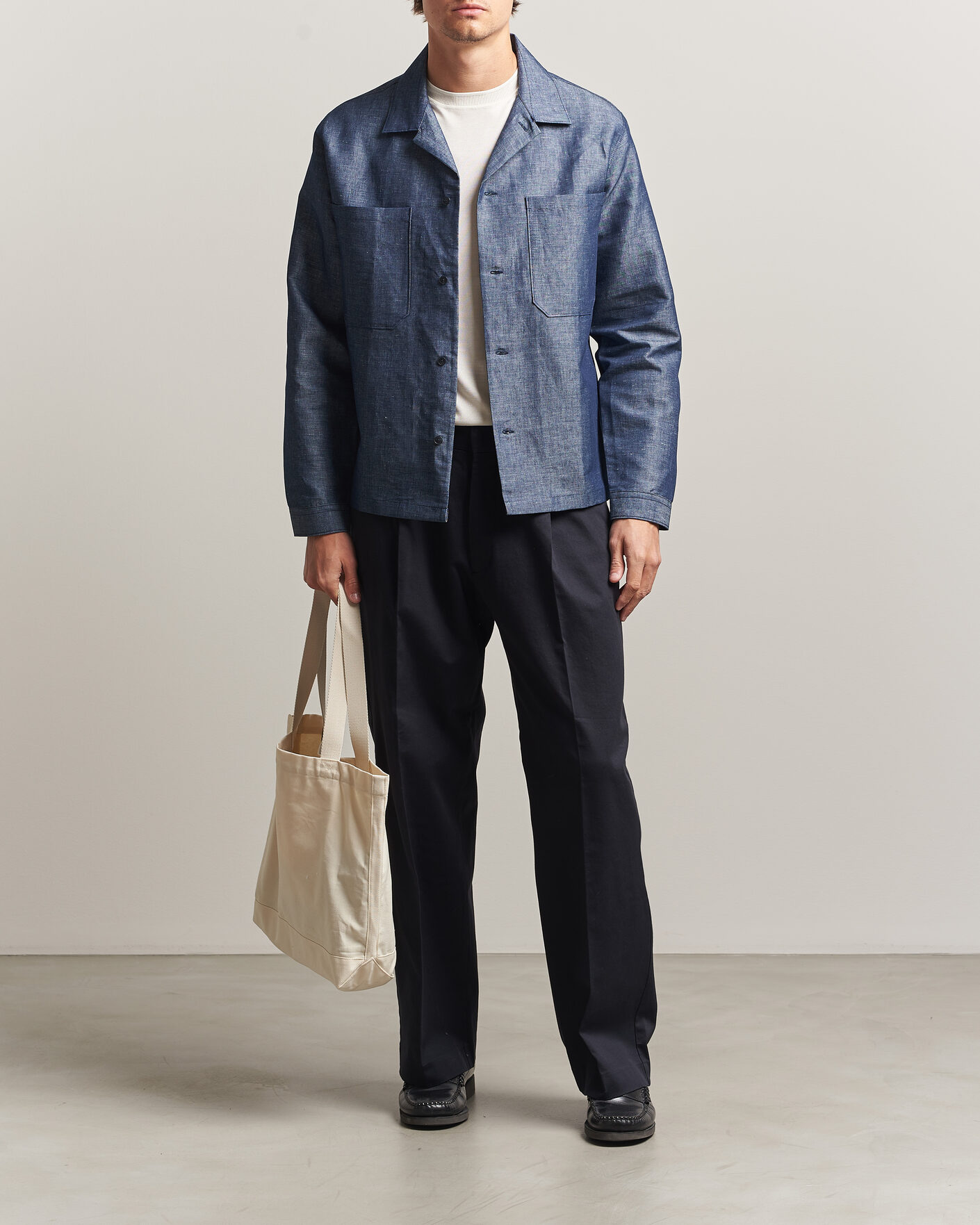 Hombres | Pantalones | NN07 | Kay Relaxed Fit Pleated Cotton Trousers Navy Blue