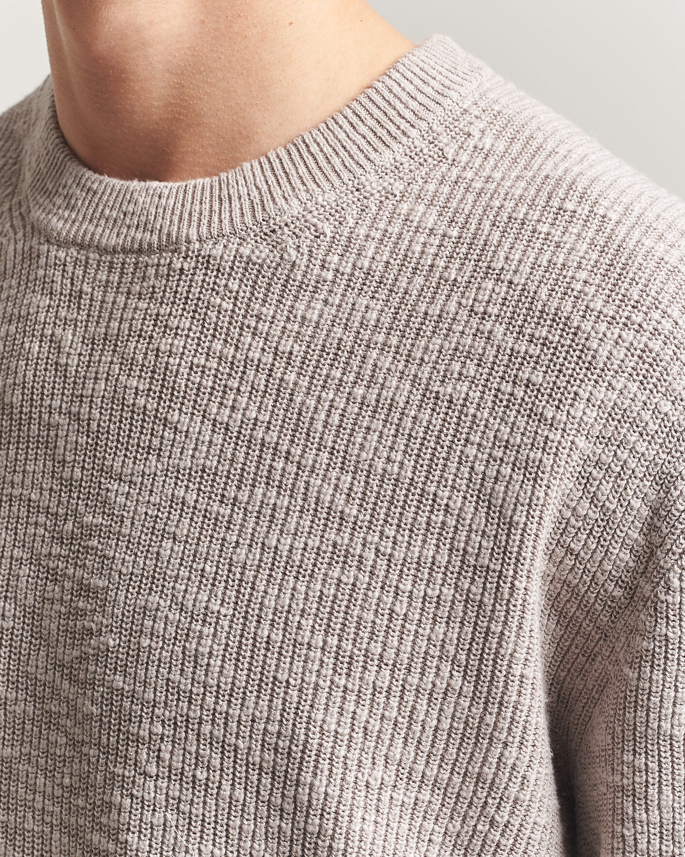 Hombres | Jerséis y prendas de punto | NN07 | Russell Cotton Knitted Sweater Moon Dust