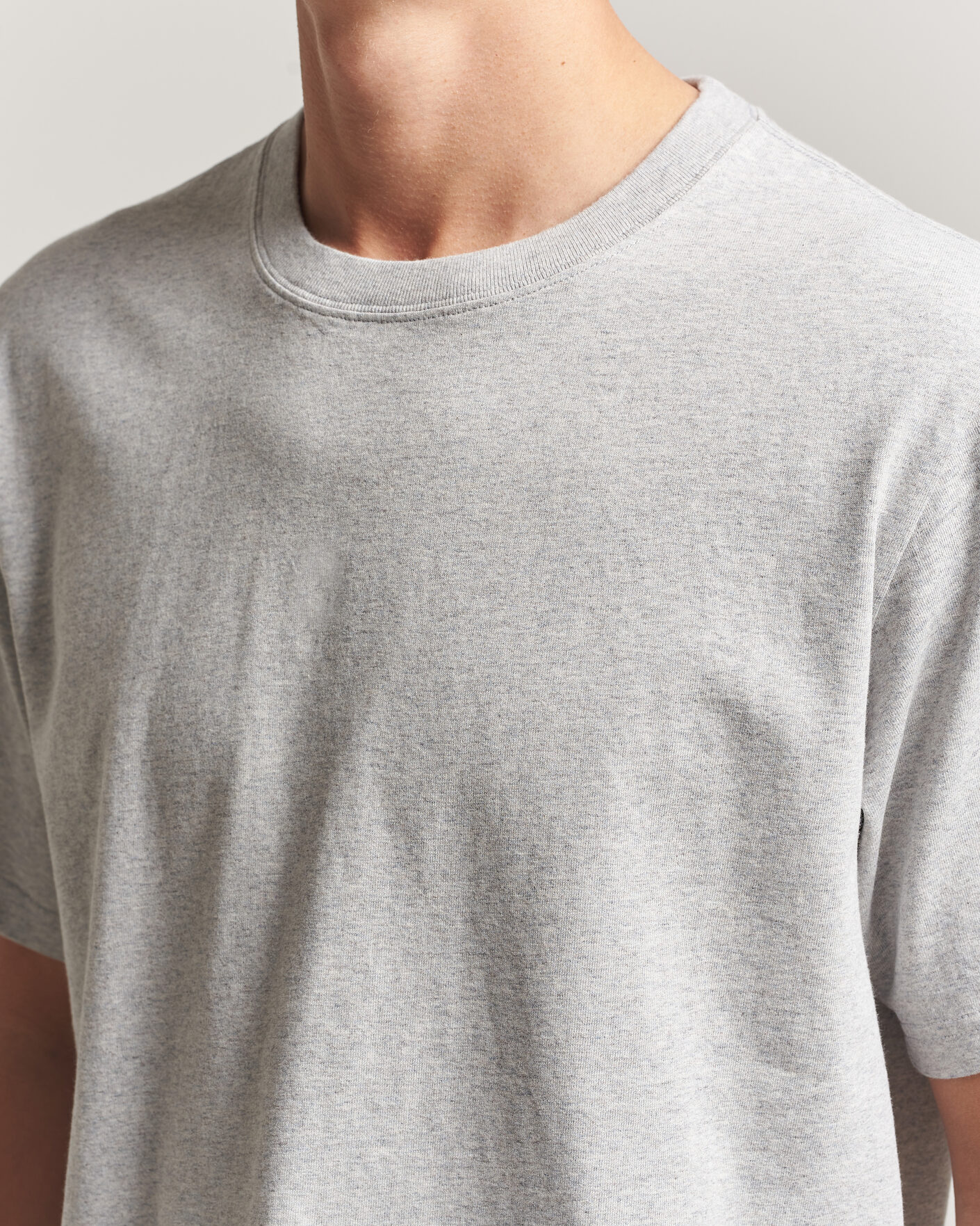 Hombres | Camisetas | NN07 | Jett Printed HQ T-Shirt Grey Melange