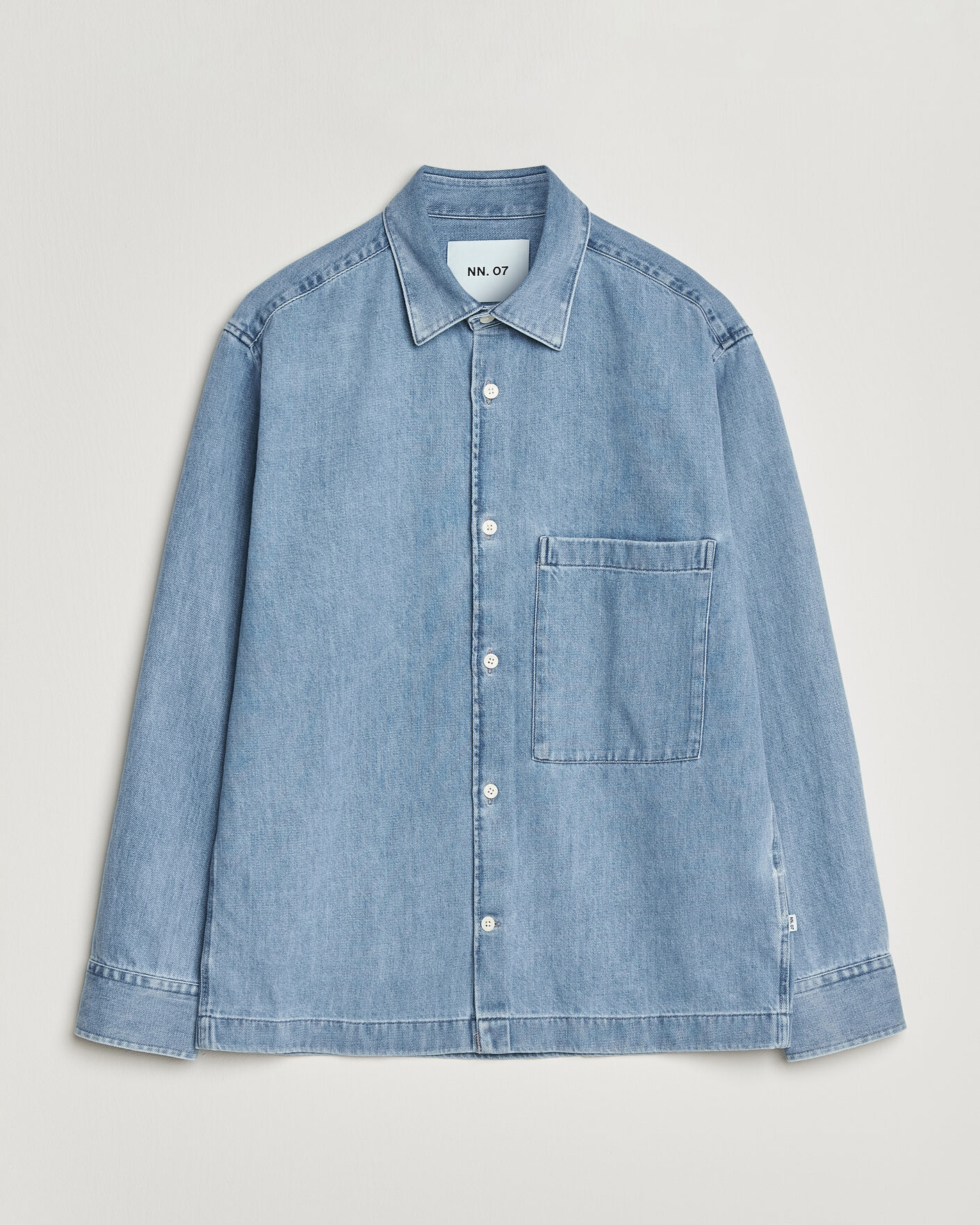 Hombres | Camisas | NN07 | Freddy Denim Overshirt Light Blue