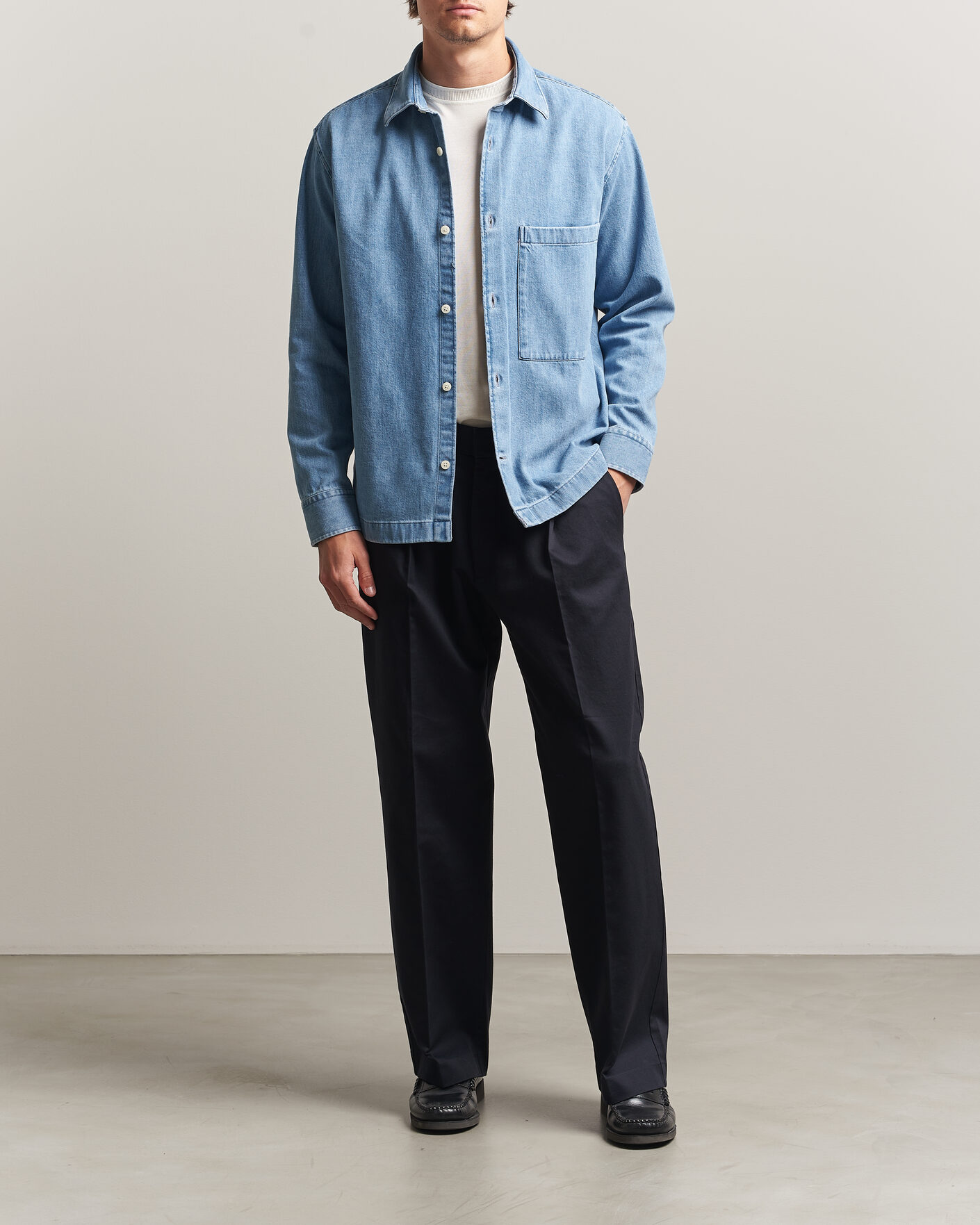 Hombres | Camisas | NN07 | Freddy Denim Overshirt Light Blue