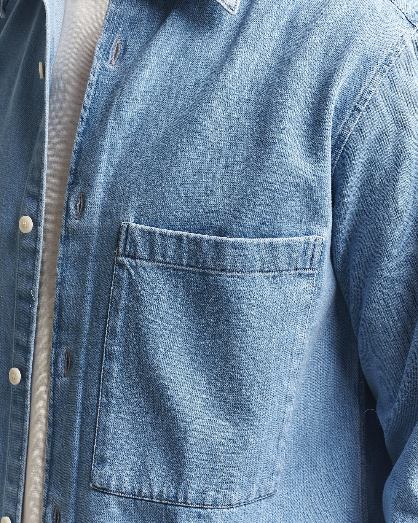 Hombres | Camisas | NN07 | Freddy Denim Overshirt Light Blue