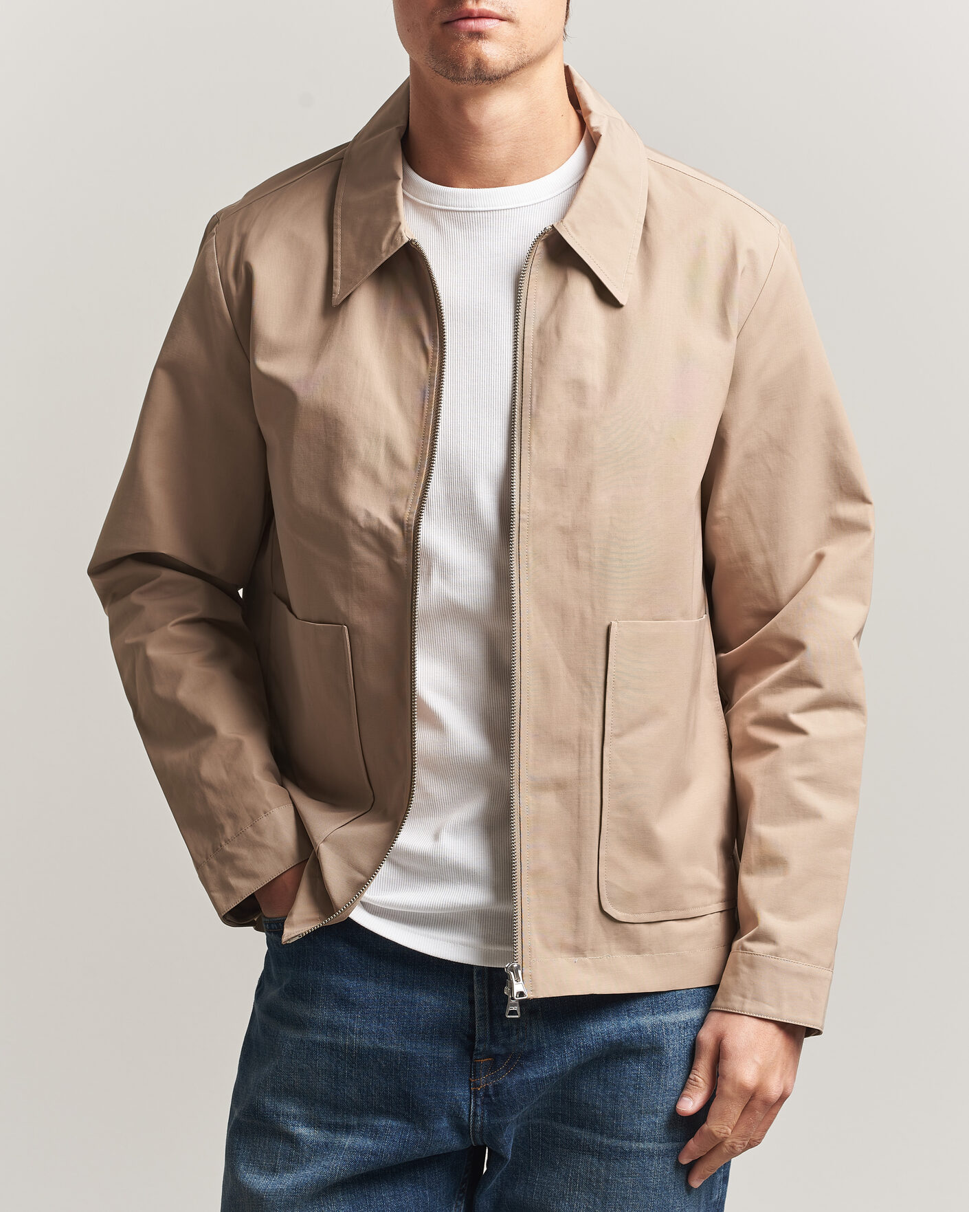 Hombres | Abrigos y chaquetas | NN07 | Gael Cotton Twill Jacket Desert Khaki