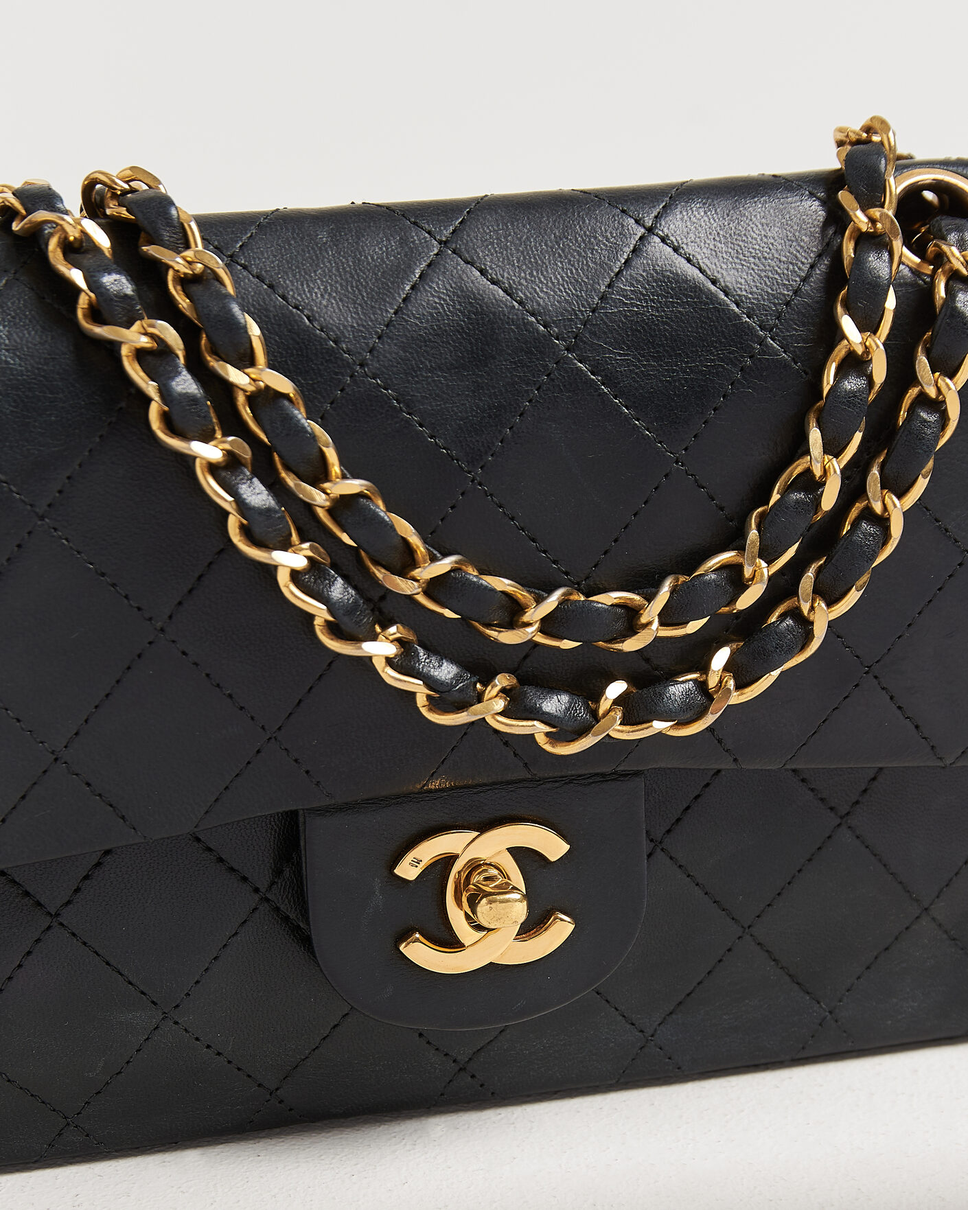 Hombres | Chanel Pre-Owned Classic Small Double Flap Bag Black | Chanel Pre-Owned | Classic Small Double Flap Bag Black