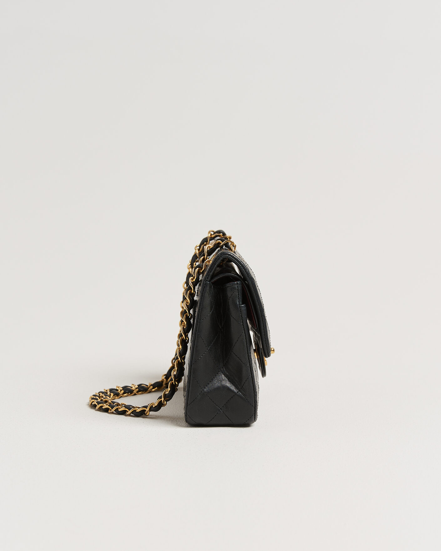 Hombres | Chanel Pre-Owned Classic Small Double Flap Bag Black | Chanel Pre-Owned | Classic Small Double Flap Bag Black