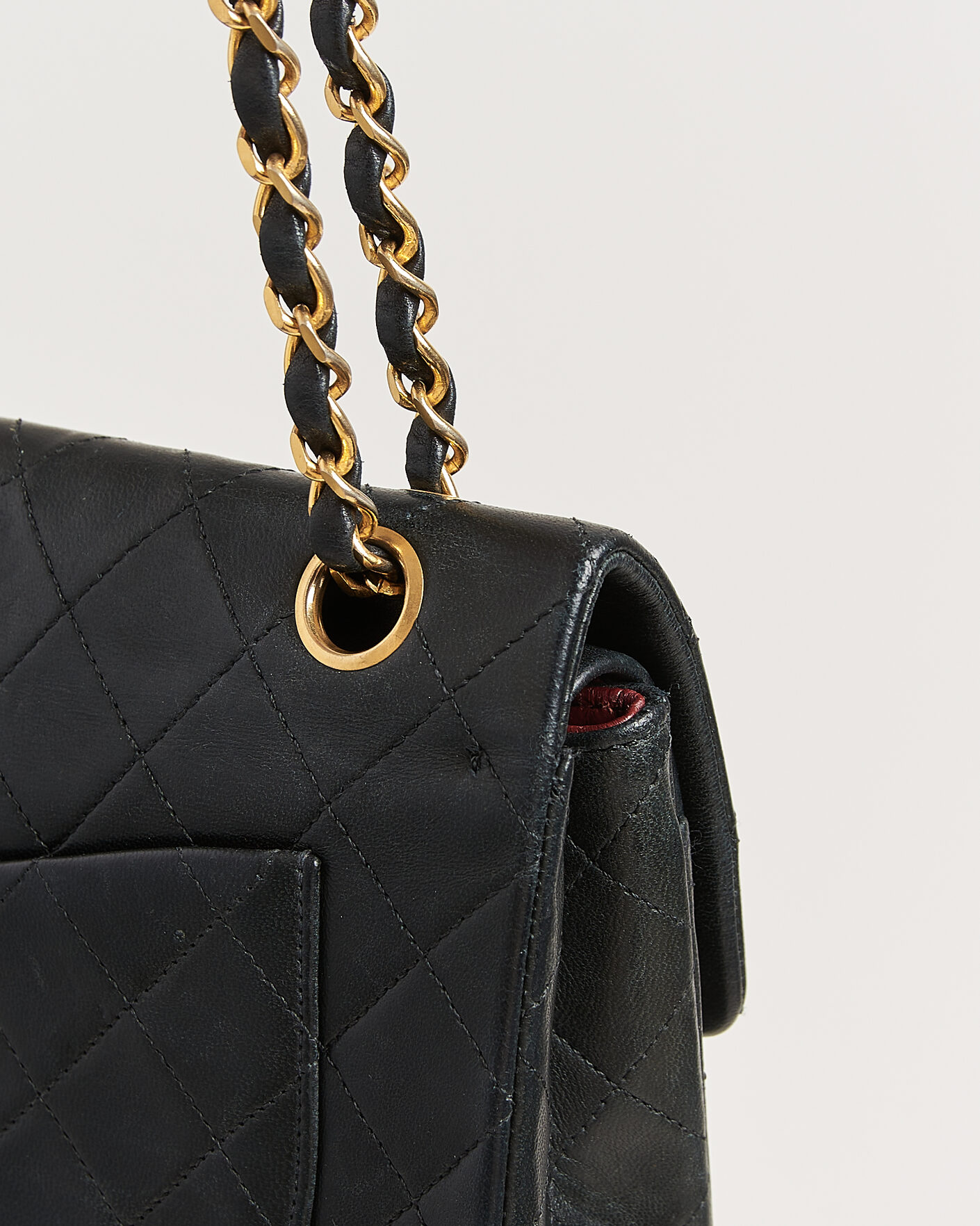 Hombres | Chanel Pre-Owned Classic Small Double Flap Bag Black | Chanel Pre-Owned | Classic Small Double Flap Bag Black