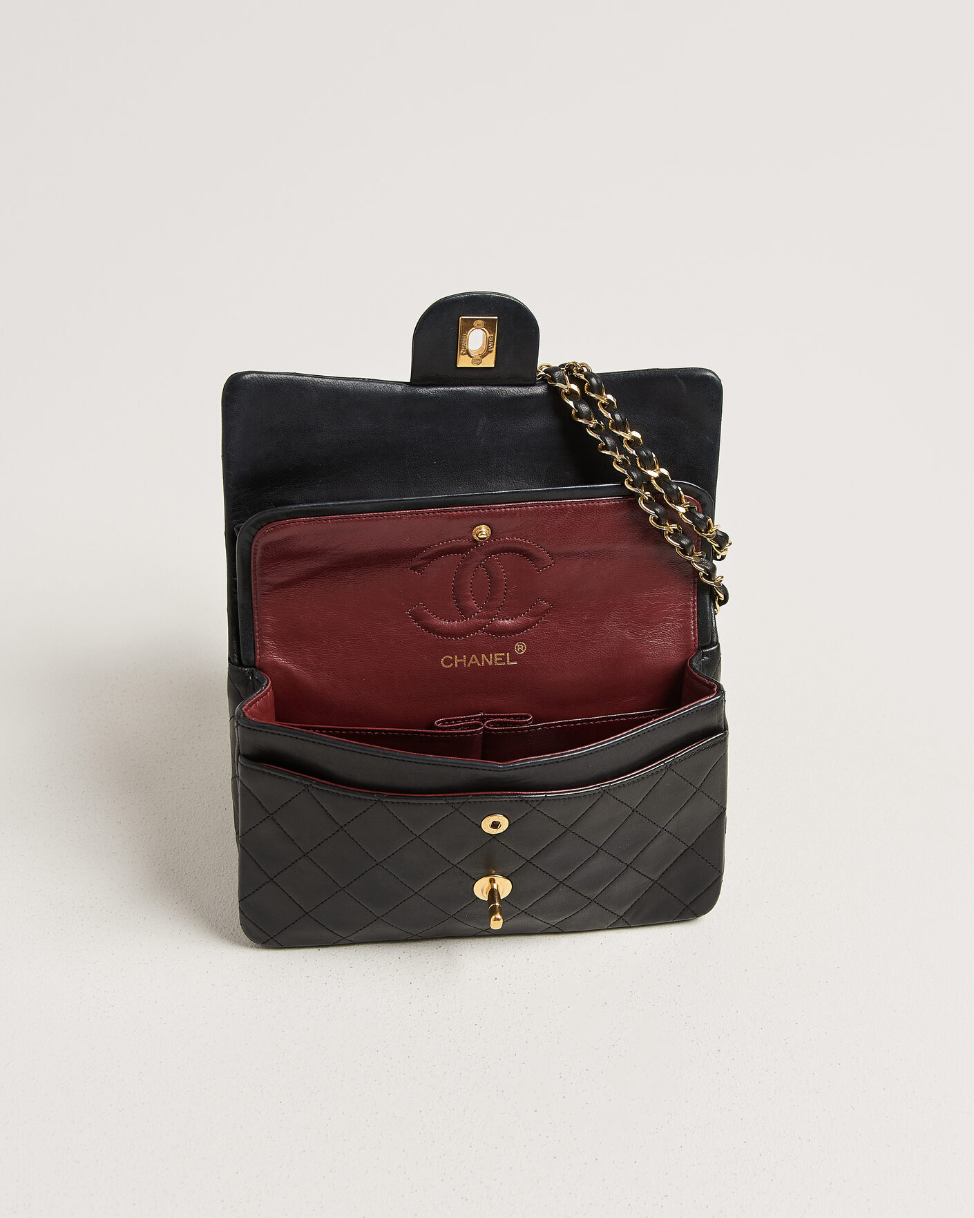 Hombres | Pre-Owned & Vintage Bags | Chanel Pre-Owned | Classic Small Double Flap Bag Black