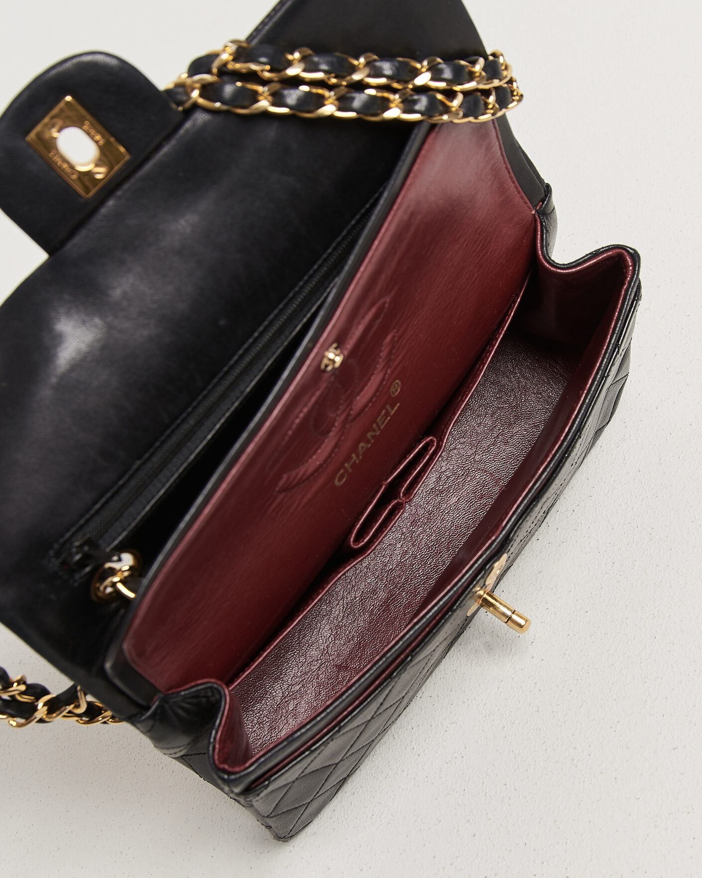 Hombres | Pre-Owned & Vintage Bags | Chanel Pre-Owned | Classic Small Double Flap Bag Black
