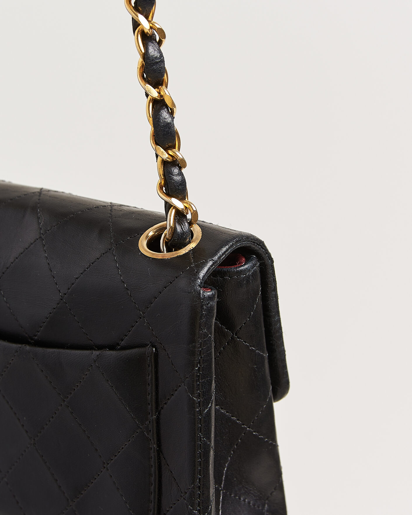 Hombres | Chanel Pre-Owned Classic Mini Single Flap Square Bag Black | Chanel Pre-Owned | Classic Mini Single Flap Square Bag Black