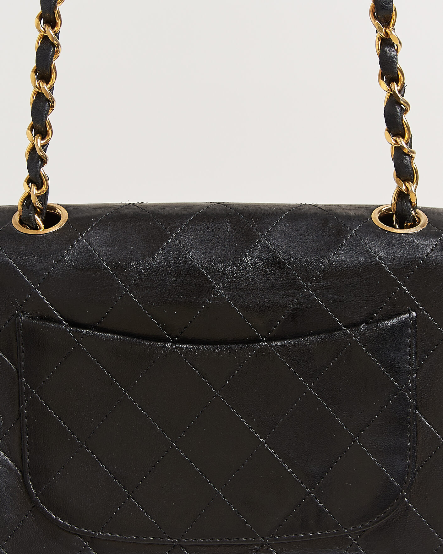 Hombres | Chanel Pre-Owned Classic Mini Single Flap Square Bag Black | Chanel Pre-Owned | Classic Mini Single Flap Square Bag Black