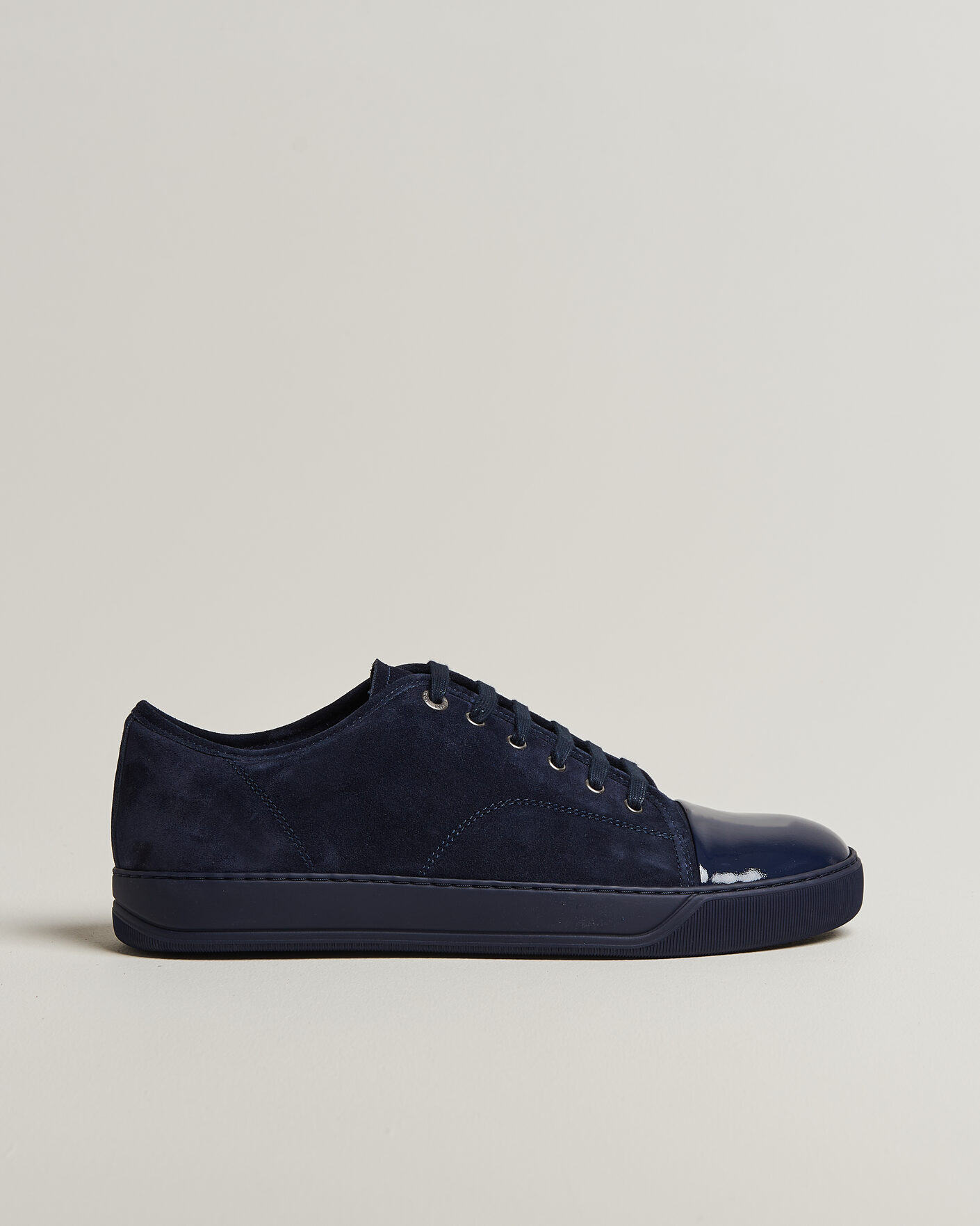 Hombres | Zapatillas | Lanvin | DBB1 Patent Cap Toe Sneakers Navy/Navy