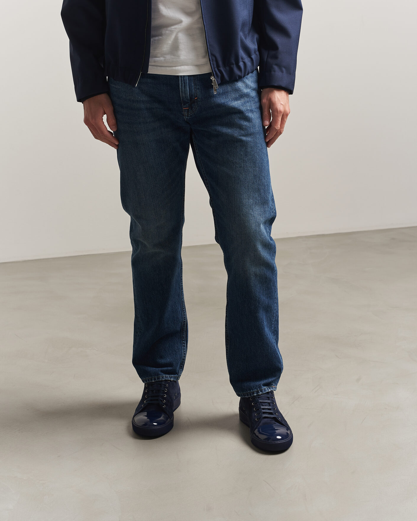 Hombres | Zapatillas | Lanvin | DBB1 Patent Cap Toe Sneakers Navy/Navy