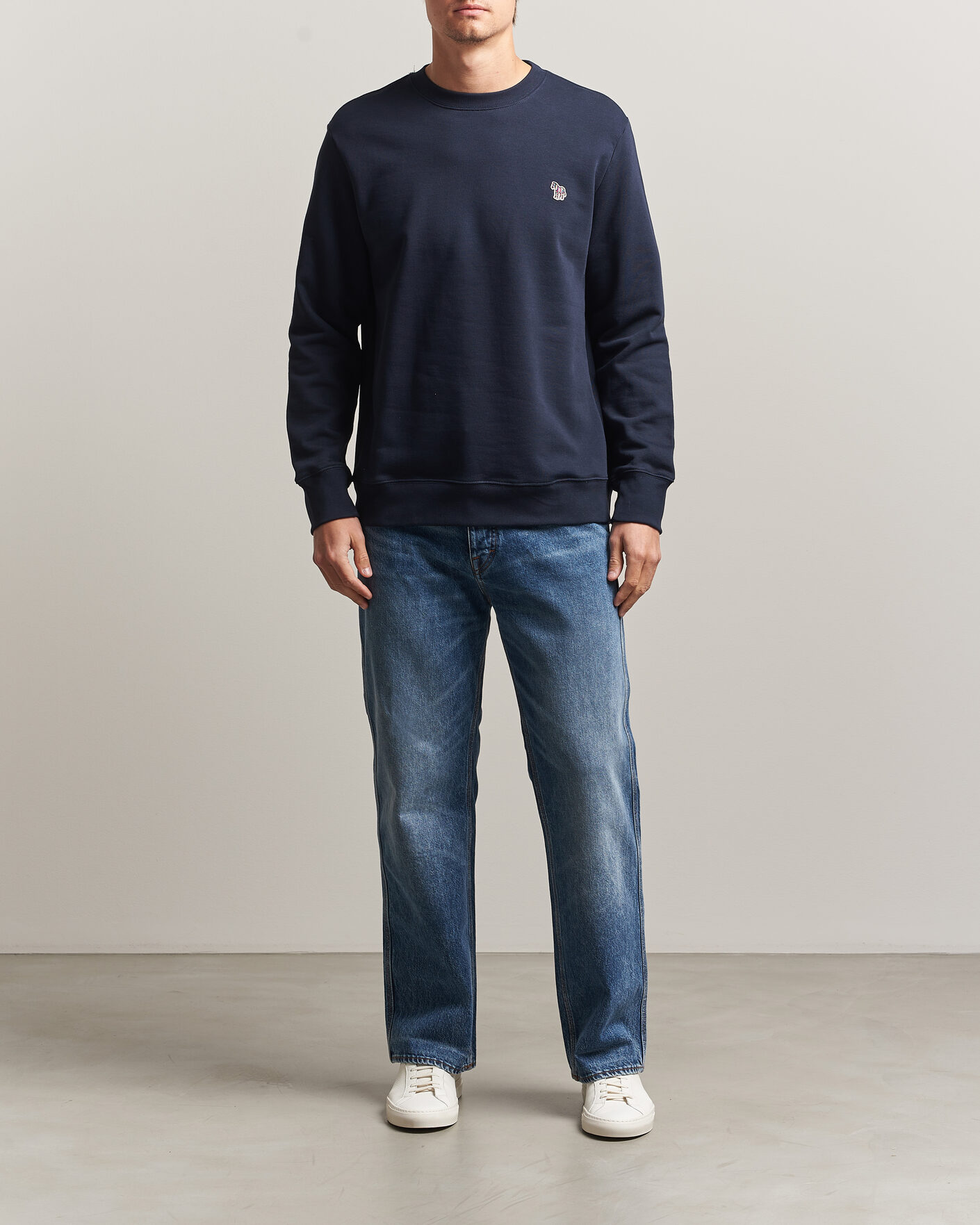 Hombres | Jerséis y prendas de punto | PS Paul Smith | Zebra Organic Cotton Sweatshirt Navy