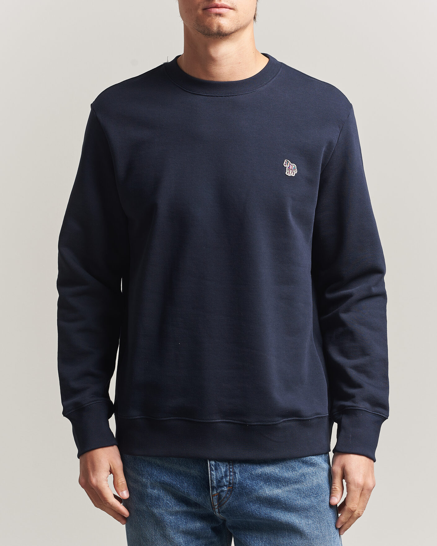 Hombres | Jerséis y prendas de punto | PS Paul Smith | Zebra Organic Cotton Sweatshirt Navy