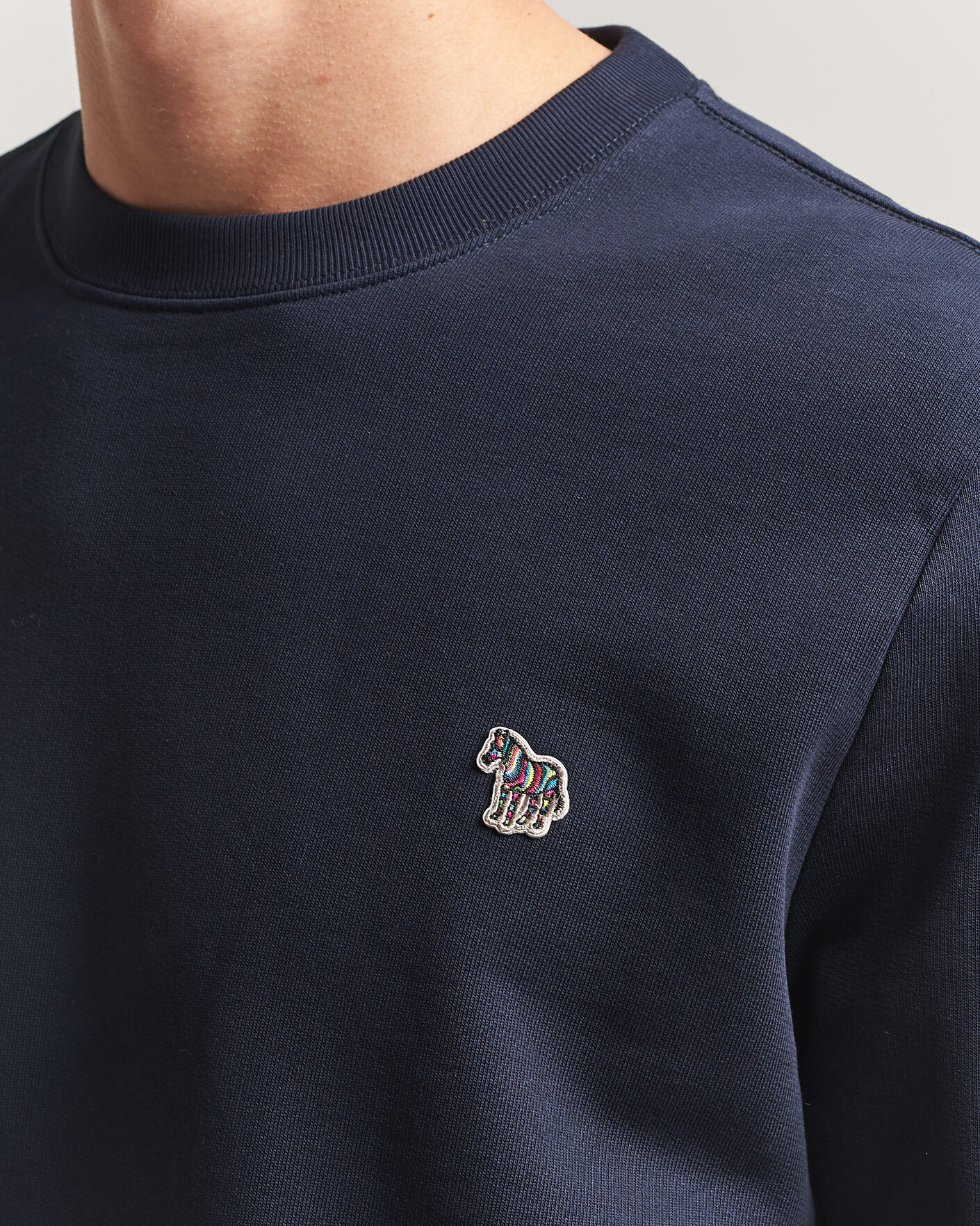 Hombres | Jerséis y prendas de punto | PS Paul Smith | Zebra Organic Cotton Sweatshirt Navy