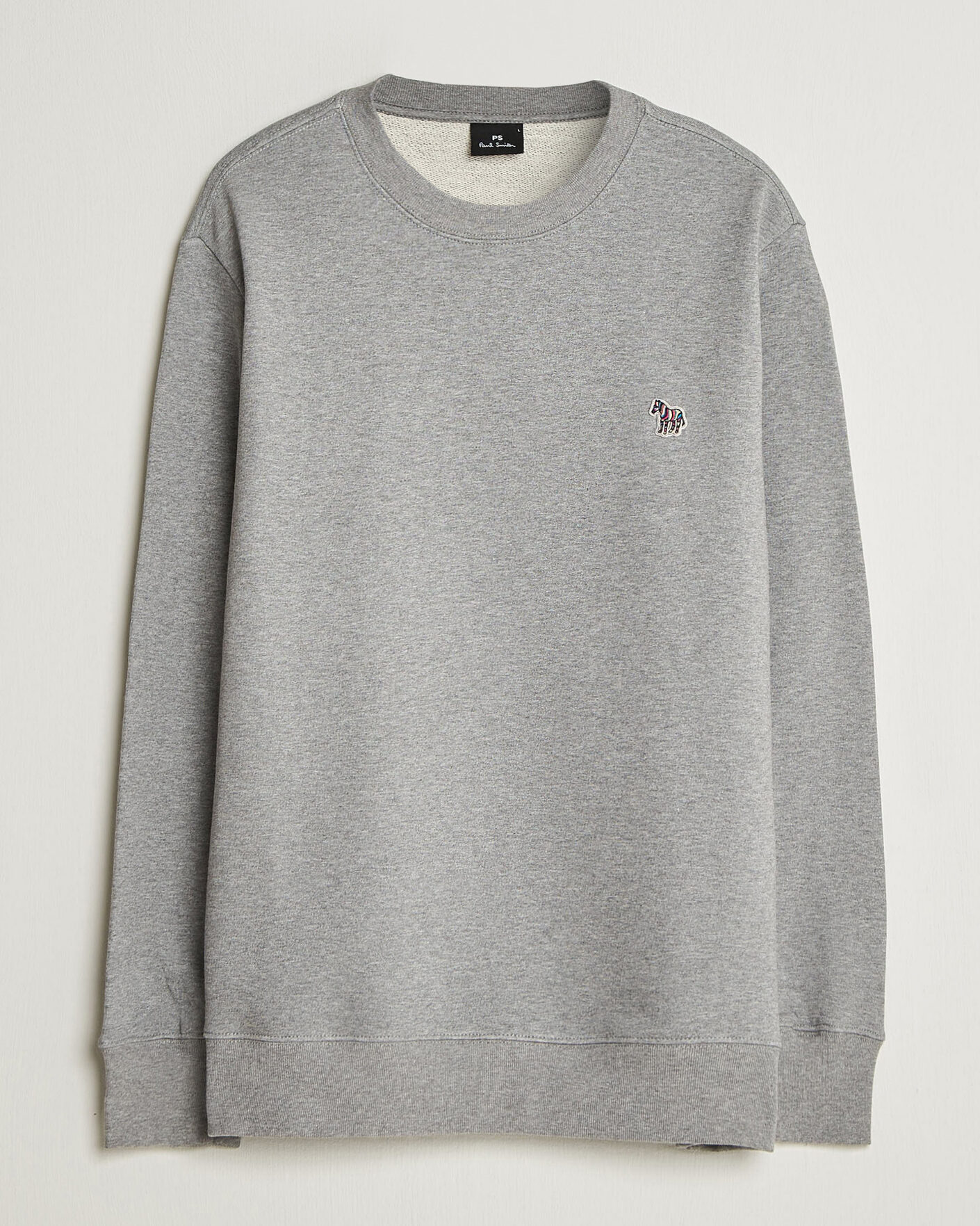 Hombres | Jerséis y prendas de punto | PS Paul Smith | Zebra Organic Cotton Sweatshirt Grey Melange