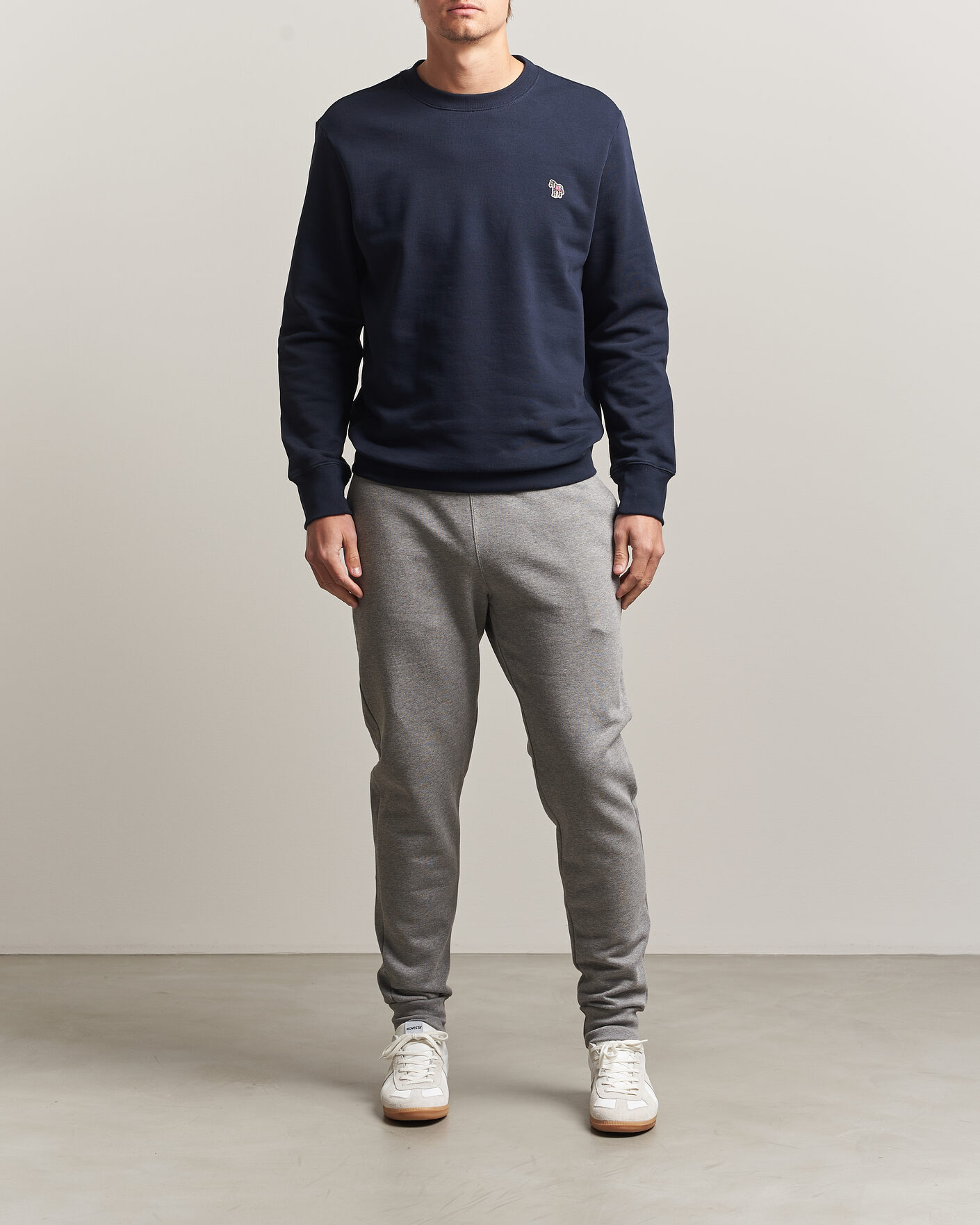 Hombres | Pantalones | PS Paul Smith | Zebra Organic Cotton Sweatpants Grey Melange