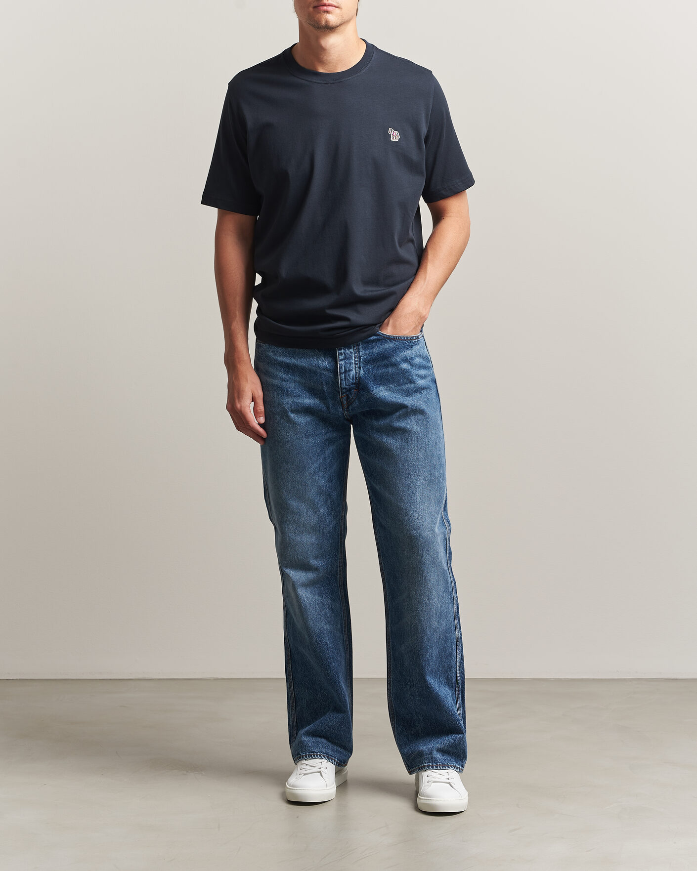 Hombres | Camisetas | PS Paul Smith | Organic Cotton Zebra T-Shirt Navy