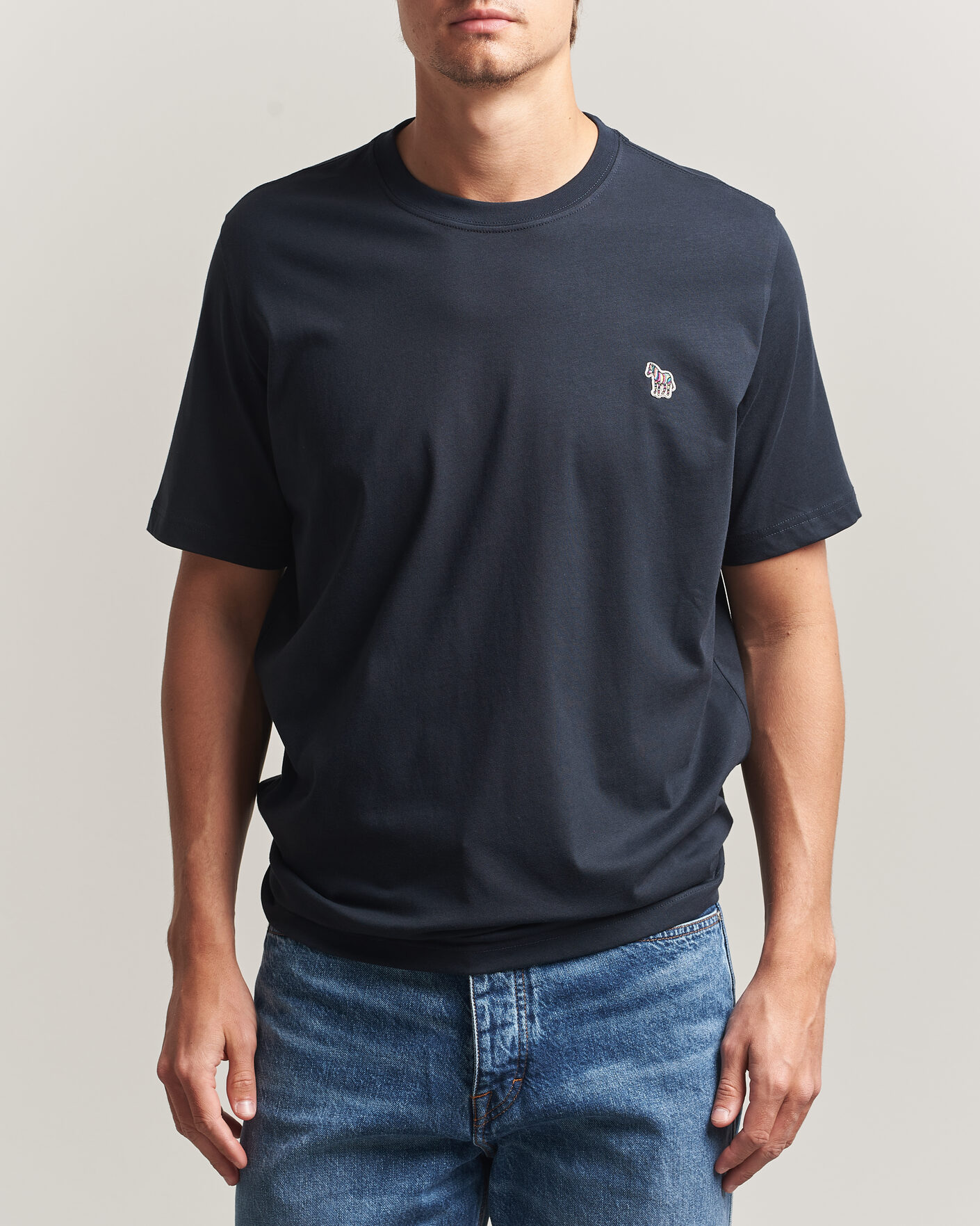 Hombres | Camisetas | PS Paul Smith | Organic Cotton Zebra T-Shirt Navy