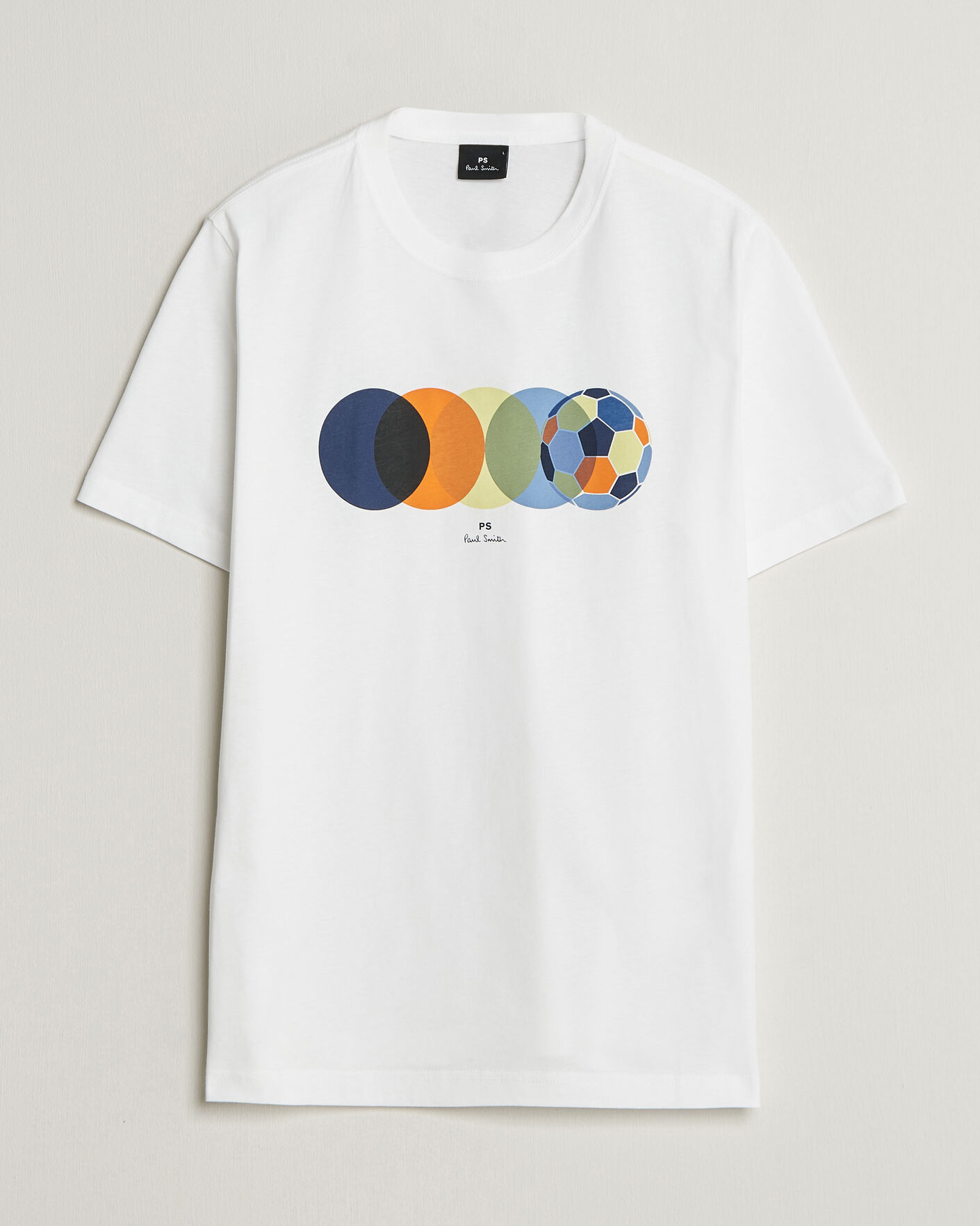 Hombres | Camisetas | PS Paul Smith | Football Crew Neck T-Shirt White