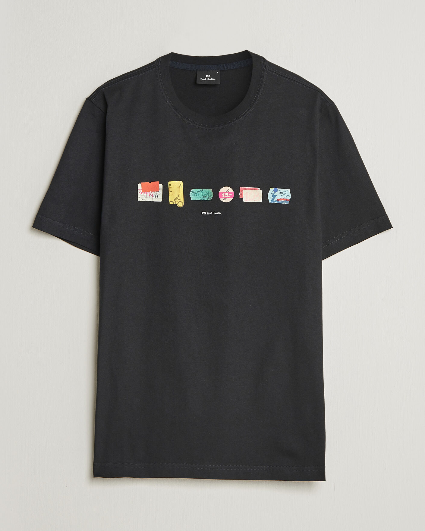Hombres | Camisetas | PS Paul Smith | In A Row Crew Neck T-Shirt Black
