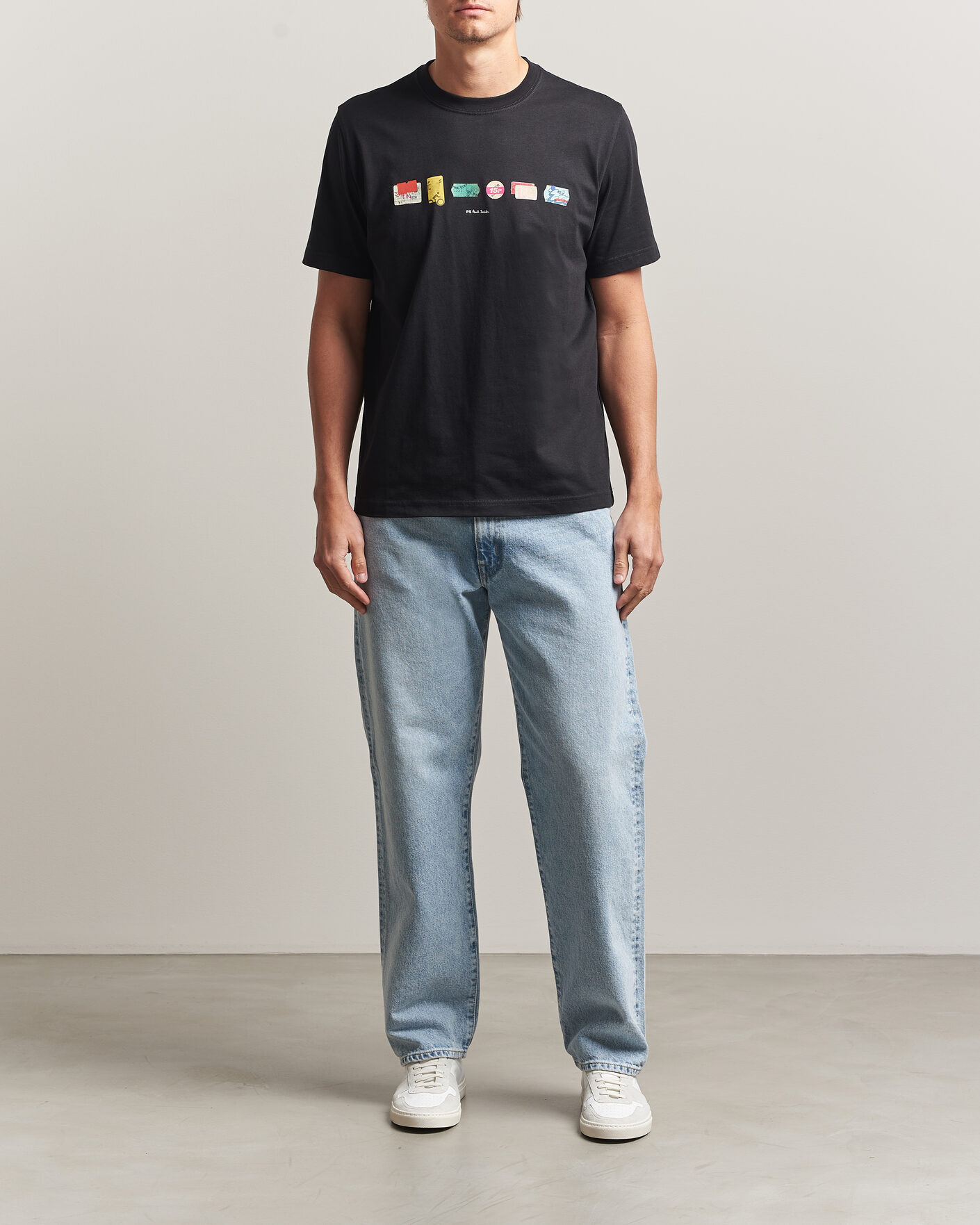 Hombres | Camisetas | PS Paul Smith | In A Row Crew Neck T-Shirt Black
