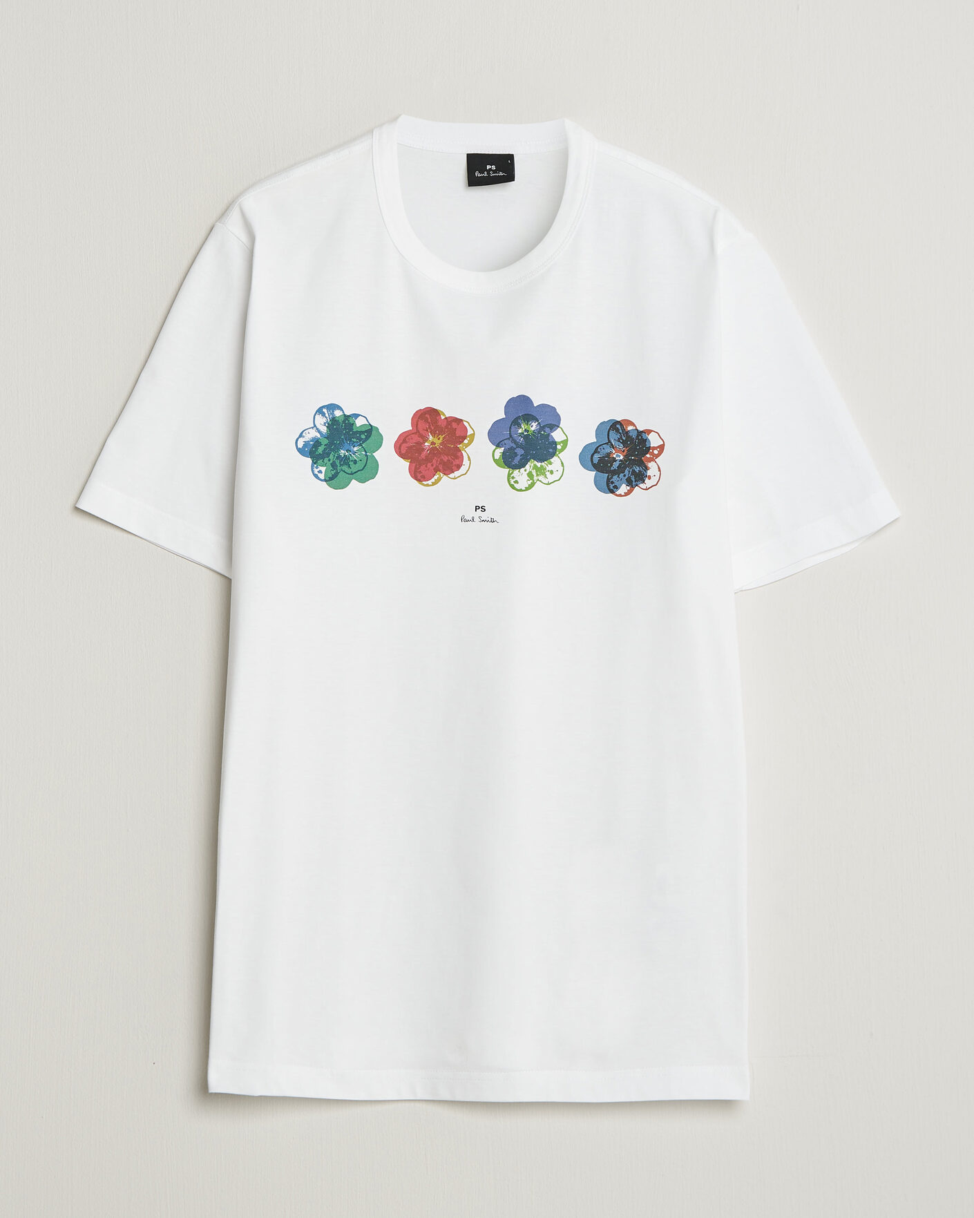 Hombres | Camisetas | PS Paul Smith | Flower Crew Neck T-Shirt White