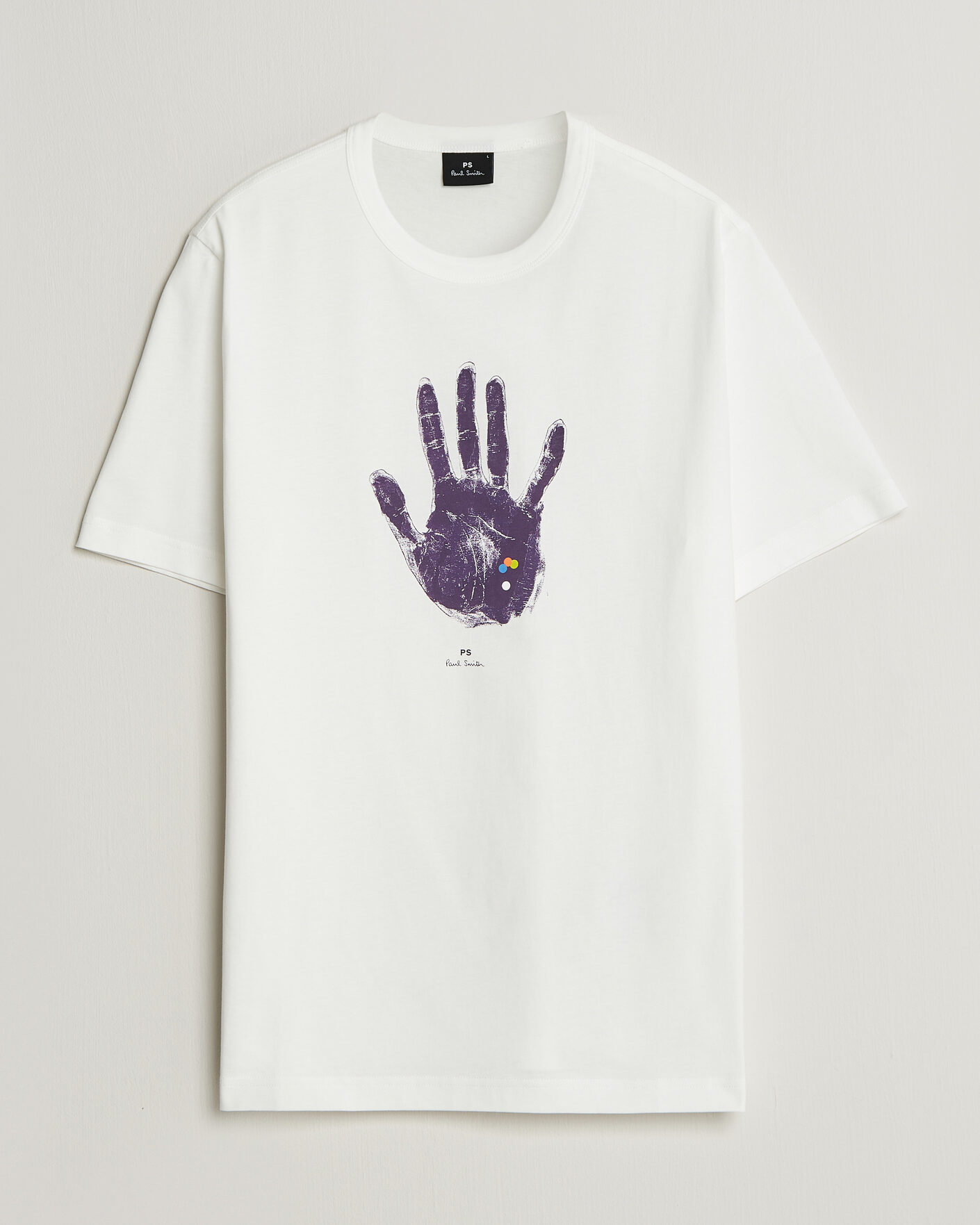 Hombres | Camisetas | PS Paul Smith | Hand Crew Neck T-Shirt White