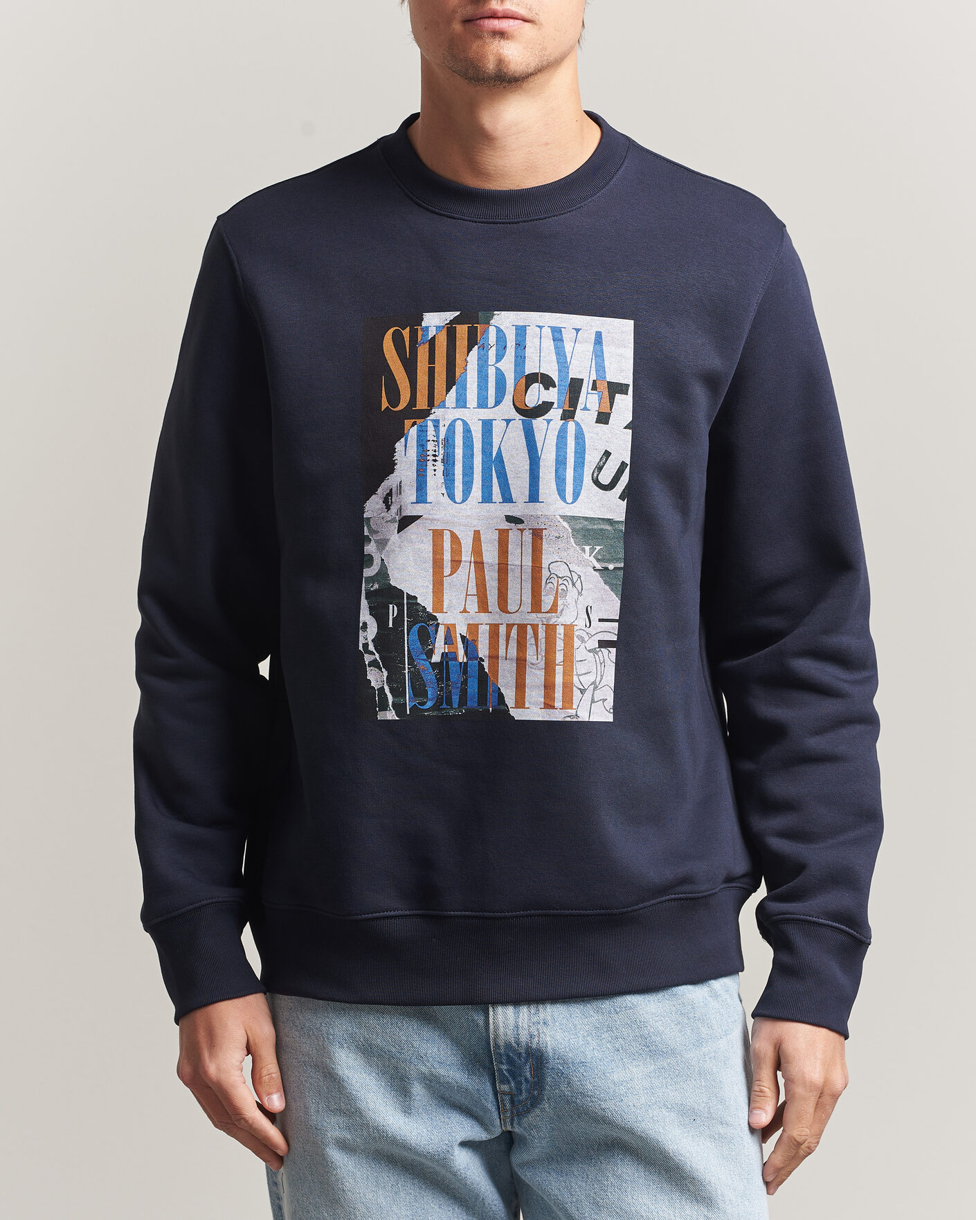 Hombres | Jerséis y prendas de punto | PS Paul Smith | Shibuya Tokya Crew Neck Sweatshirt Navy