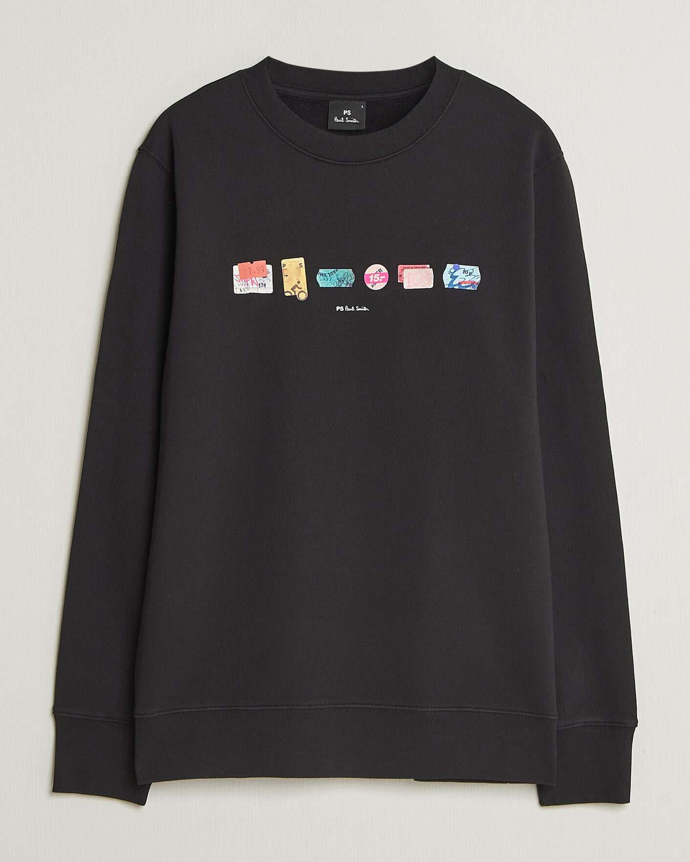 Hombres | Jerséis y prendas de punto | PS Paul Smith | In A Row Crew Neck Sweatshirt Black