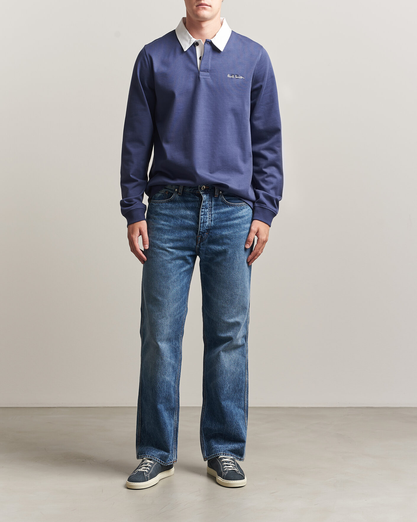 Hombres | Jerséis y prendas de punto | PS Paul Smith | Organic Cotton Rugger Blue