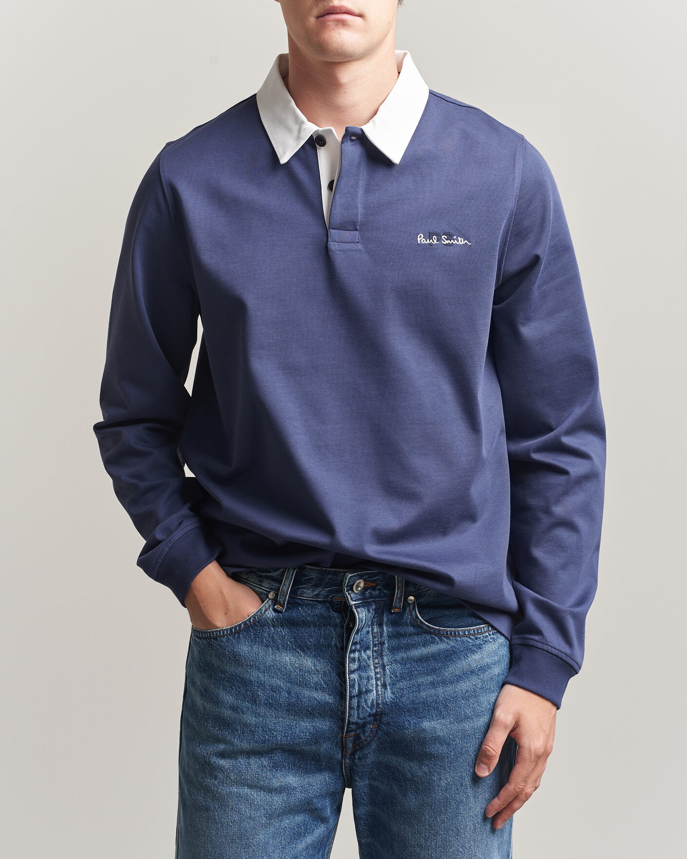 Hombres | Jerséis y prendas de punto | PS Paul Smith | Organic Cotton Rugger Blue