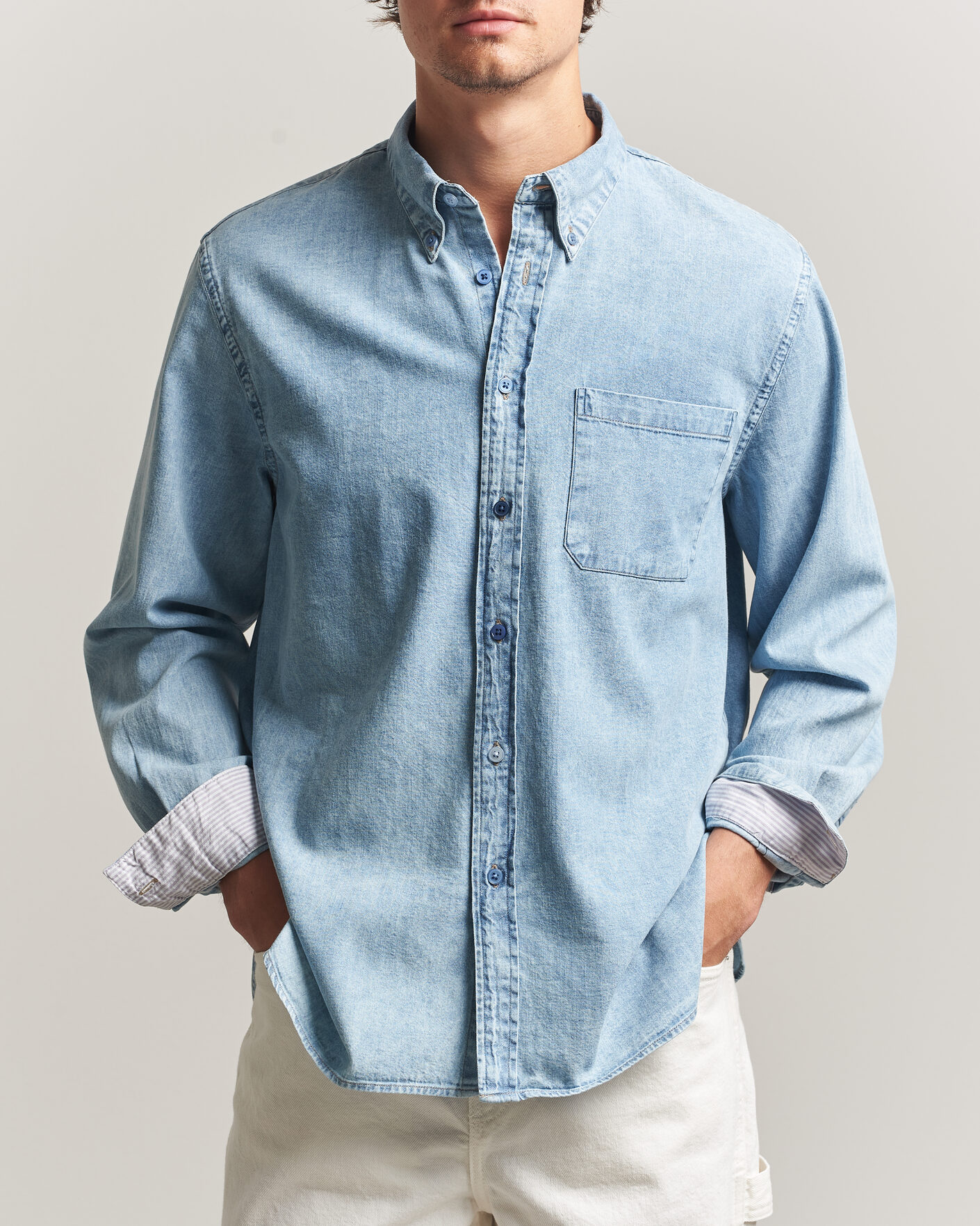 Hombres | Camisas | PS Paul Smith | Casual Fit Denim Shirt Light Blue