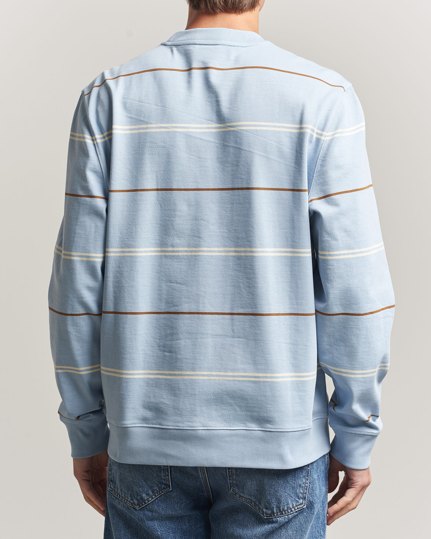 Hombres | Jerséis y prendas de punto | PS Paul Smith | Cotton Striped Sweater Light Blue